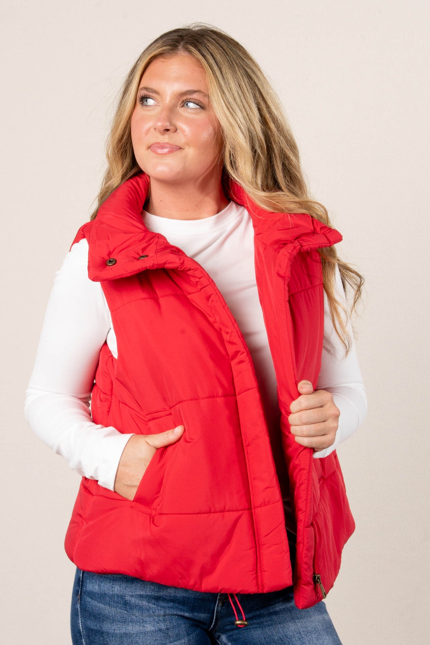 Skylar High Neck Puffer Vest