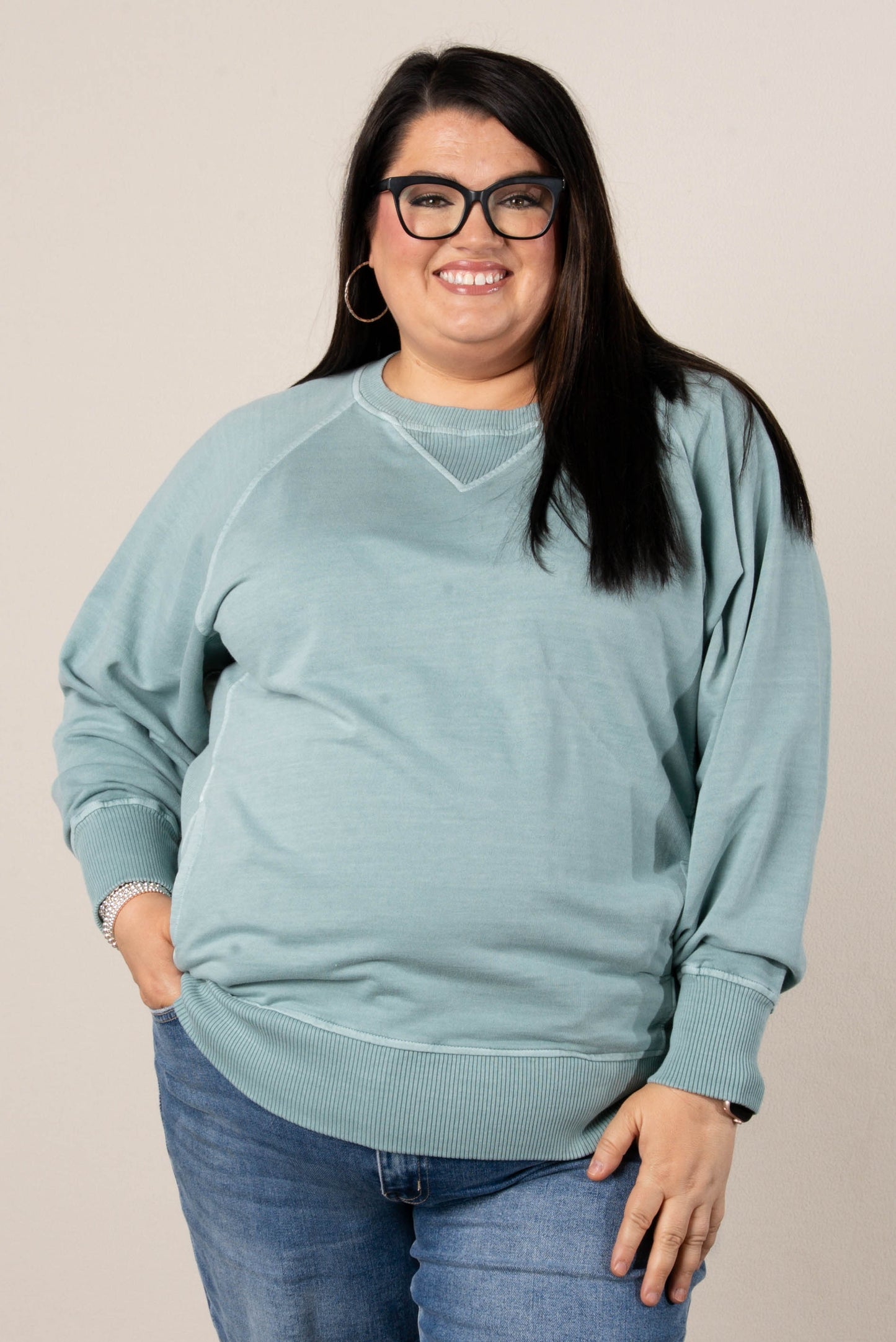 Sabrina Wash Dyed French Terry Pullover