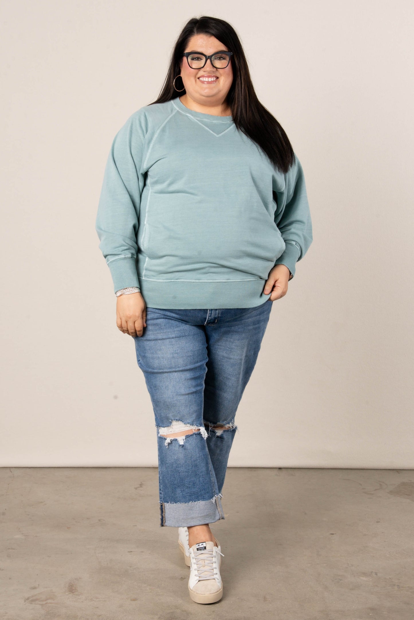 Sabrina Wash Dyed French Terry Pullover