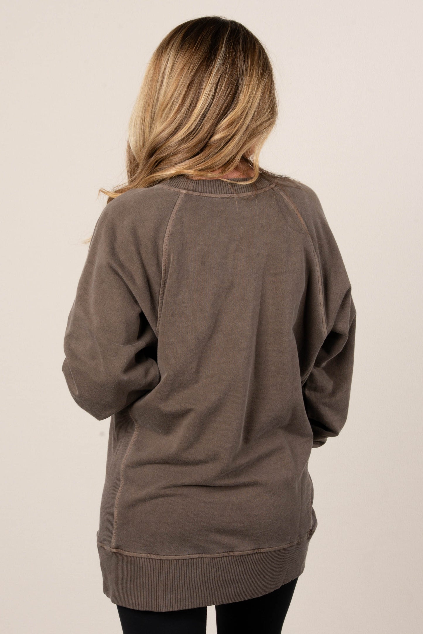 Sabrina Wash Dyed French Terry Pullover