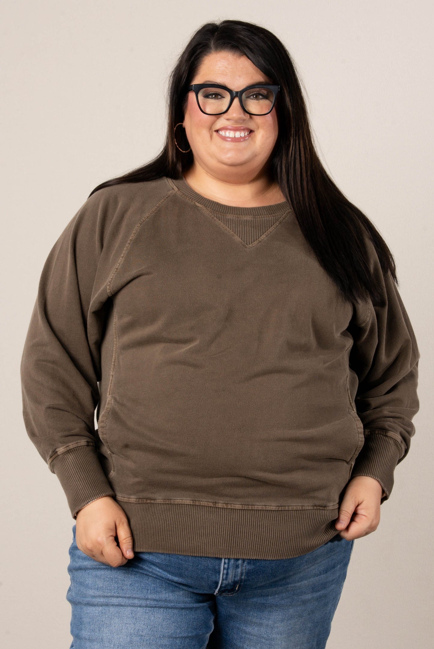 Sabrina Wash Dyed French Terry Pullover