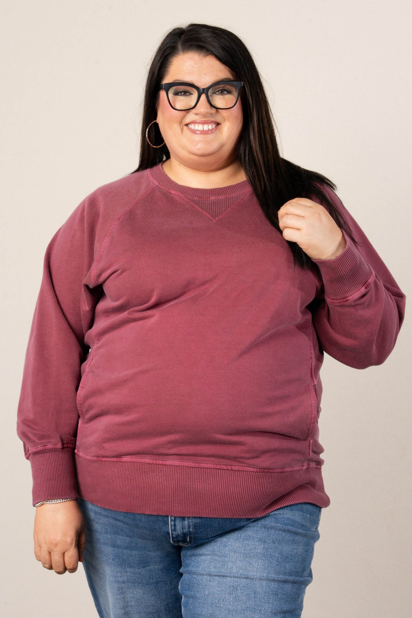 Sabrina Wash Dyed French Terry Pullover
