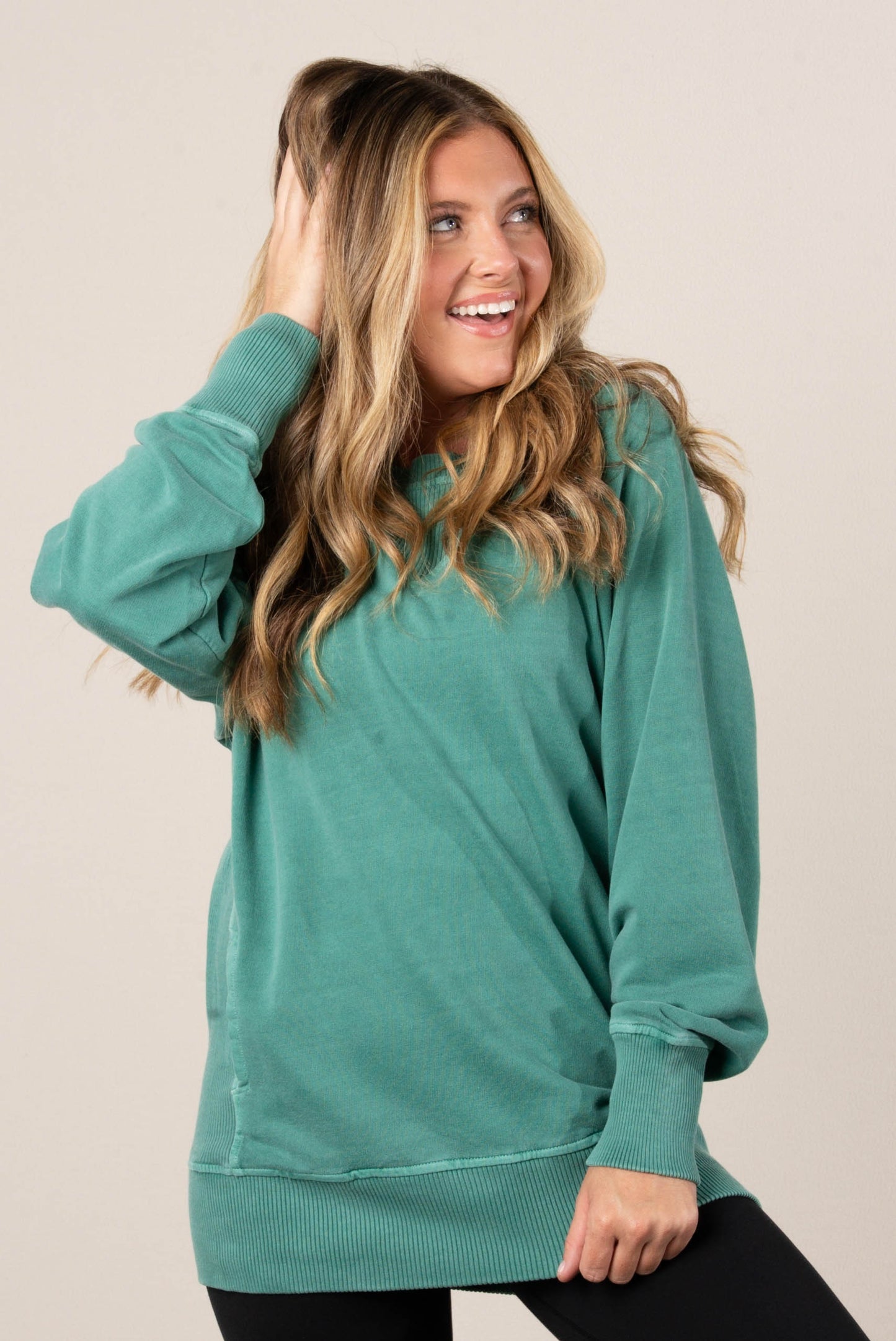 Sabrina Wash Dyed French Terry Pullover