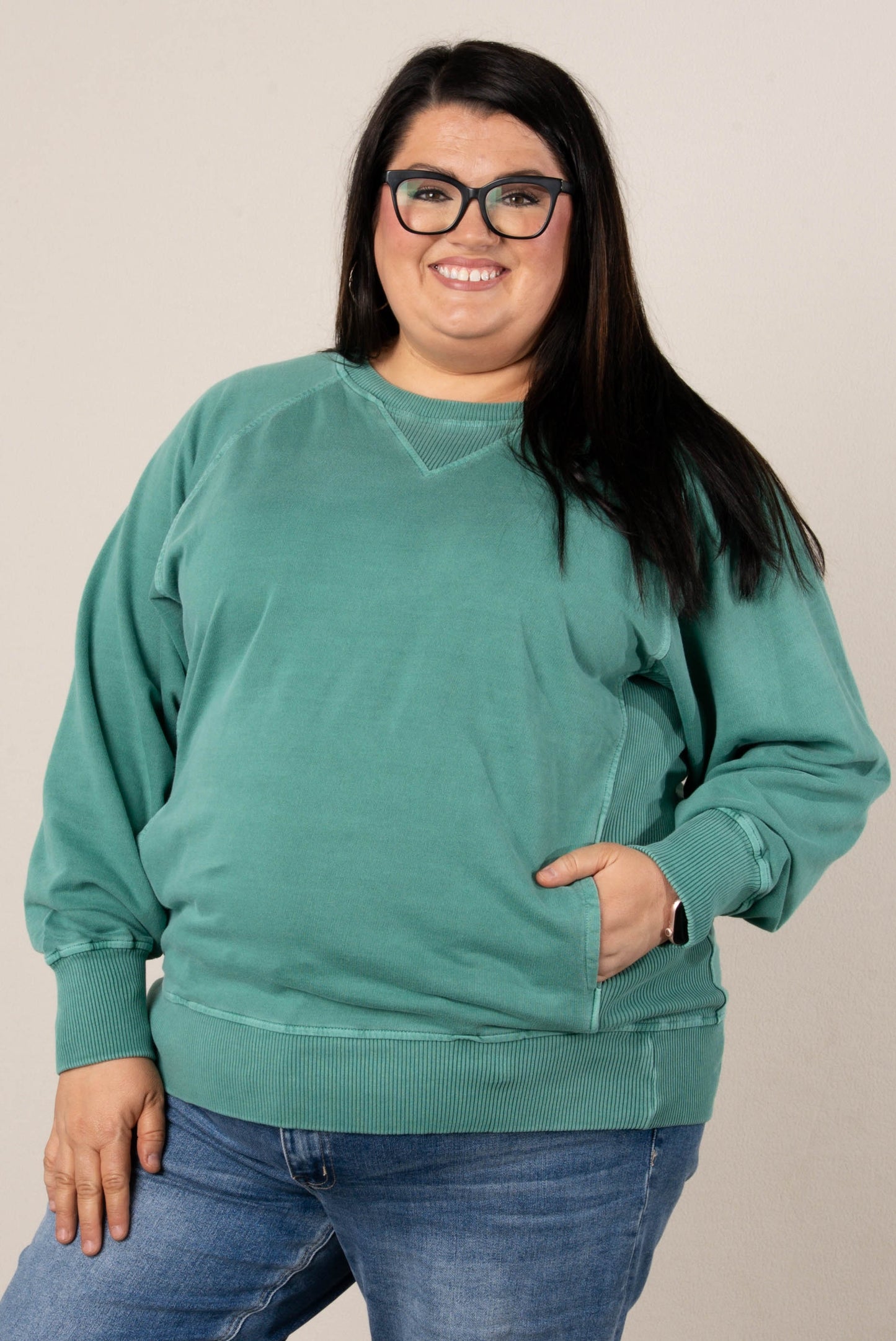 Sabrina Wash Dyed French Terry Pullover