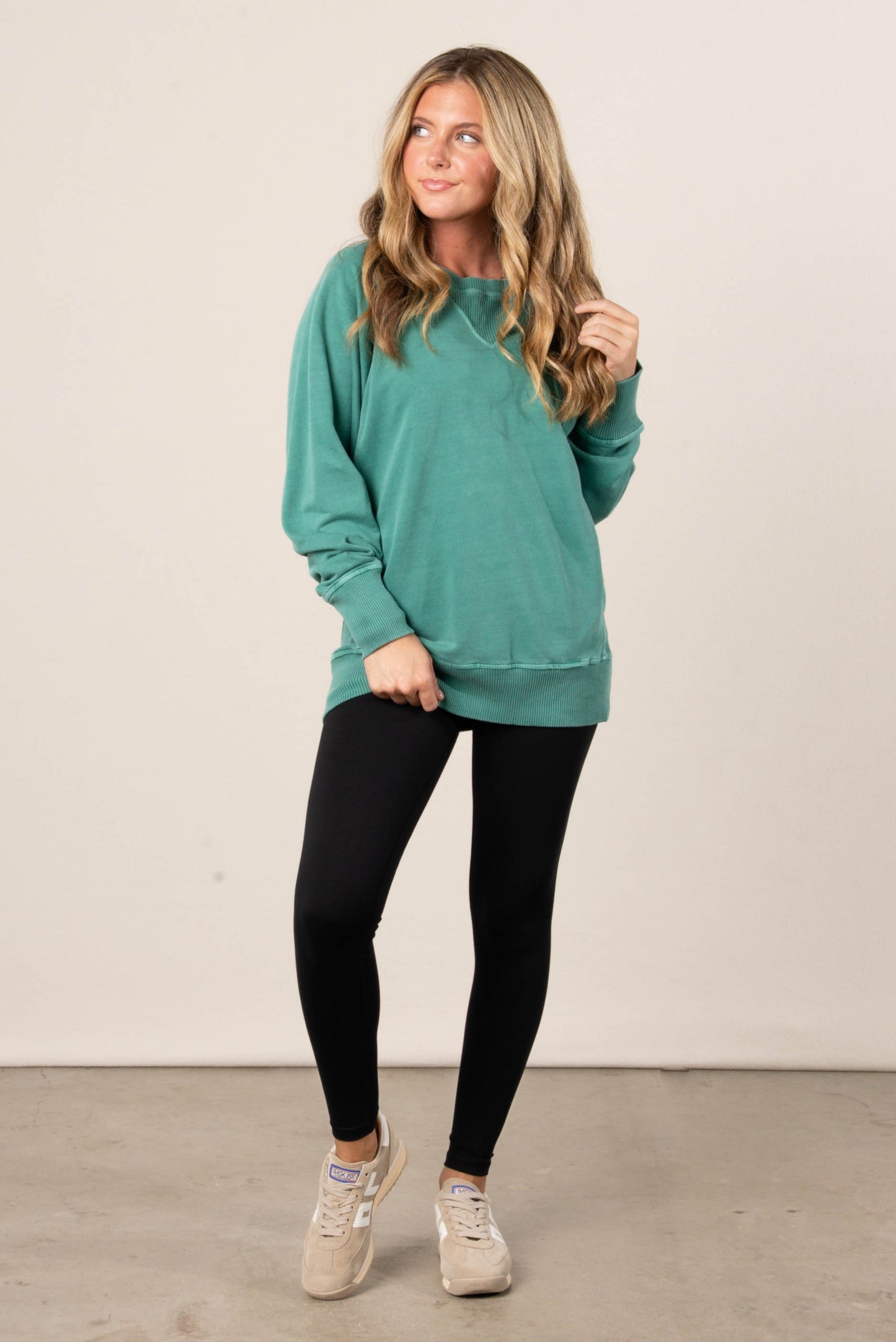 Sabrina Wash Dyed French Terry Pullover