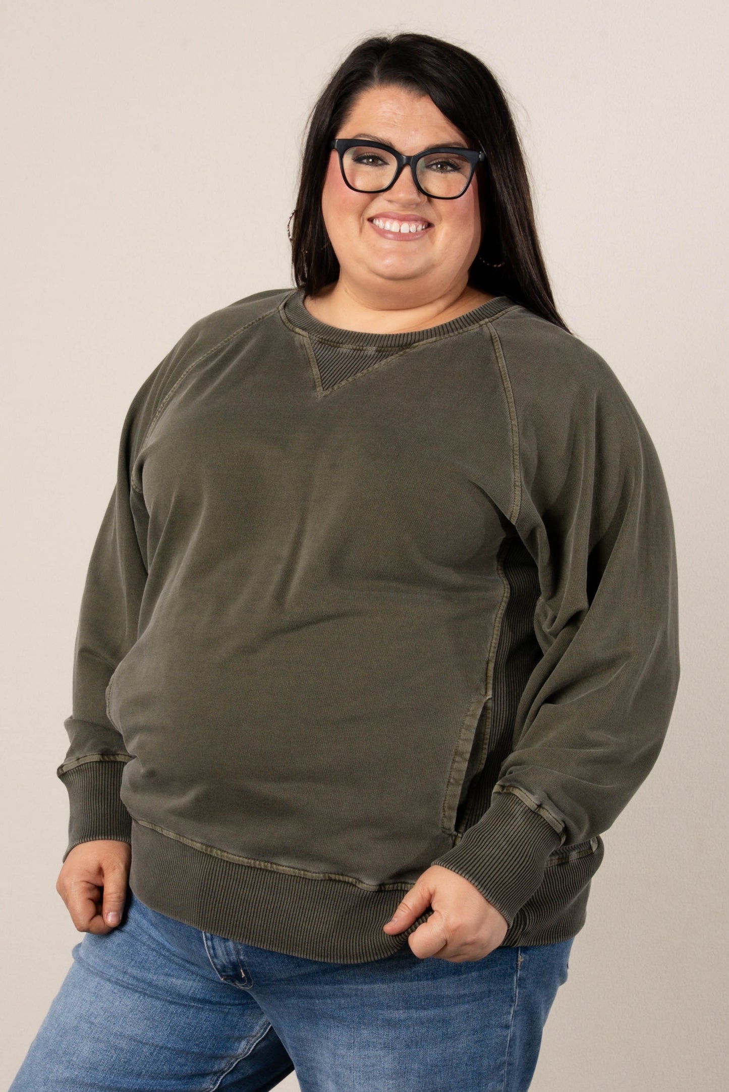 Sabrina Wash Dyed French Terry Pullover