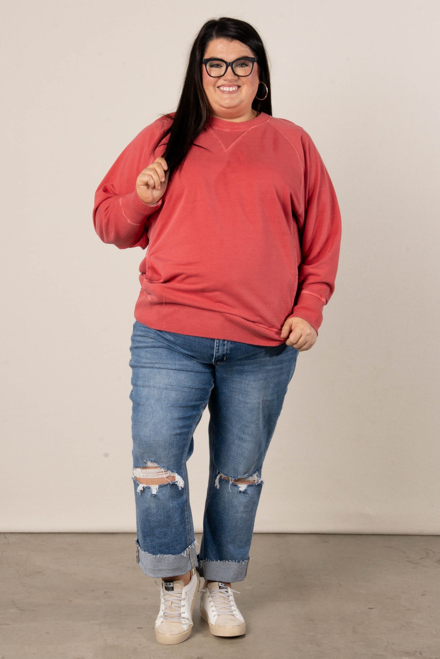 Sabrina Wash Dyed French Terry Pullover