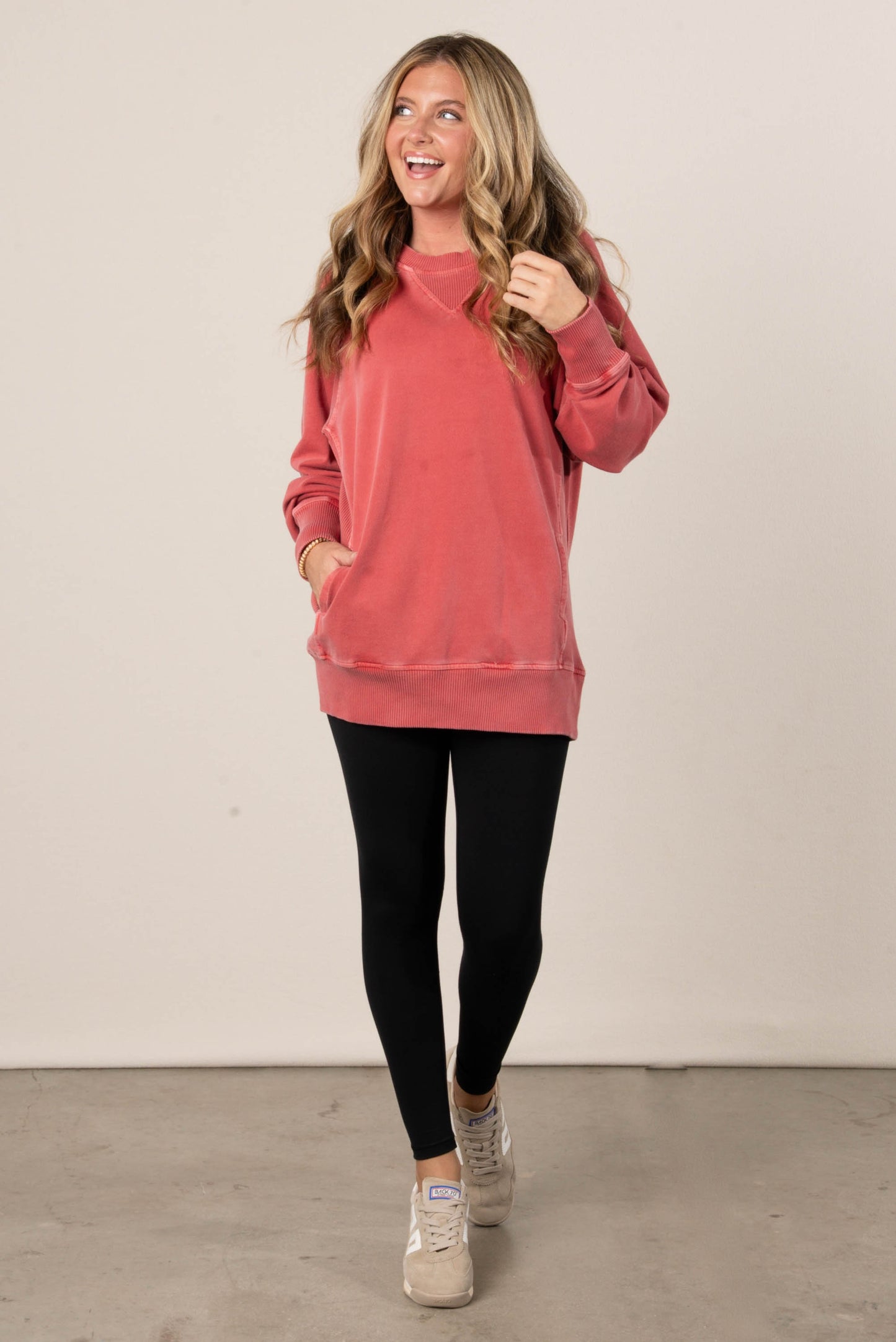 Sabrina Wash Dyed French Terry Pullover