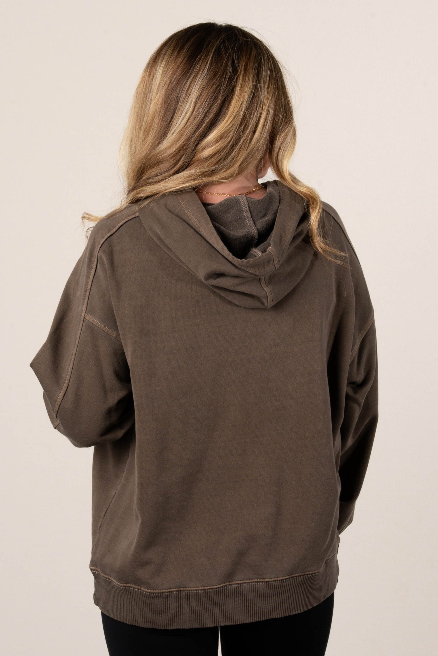 Andi Washed French Terry Hooded Pullover