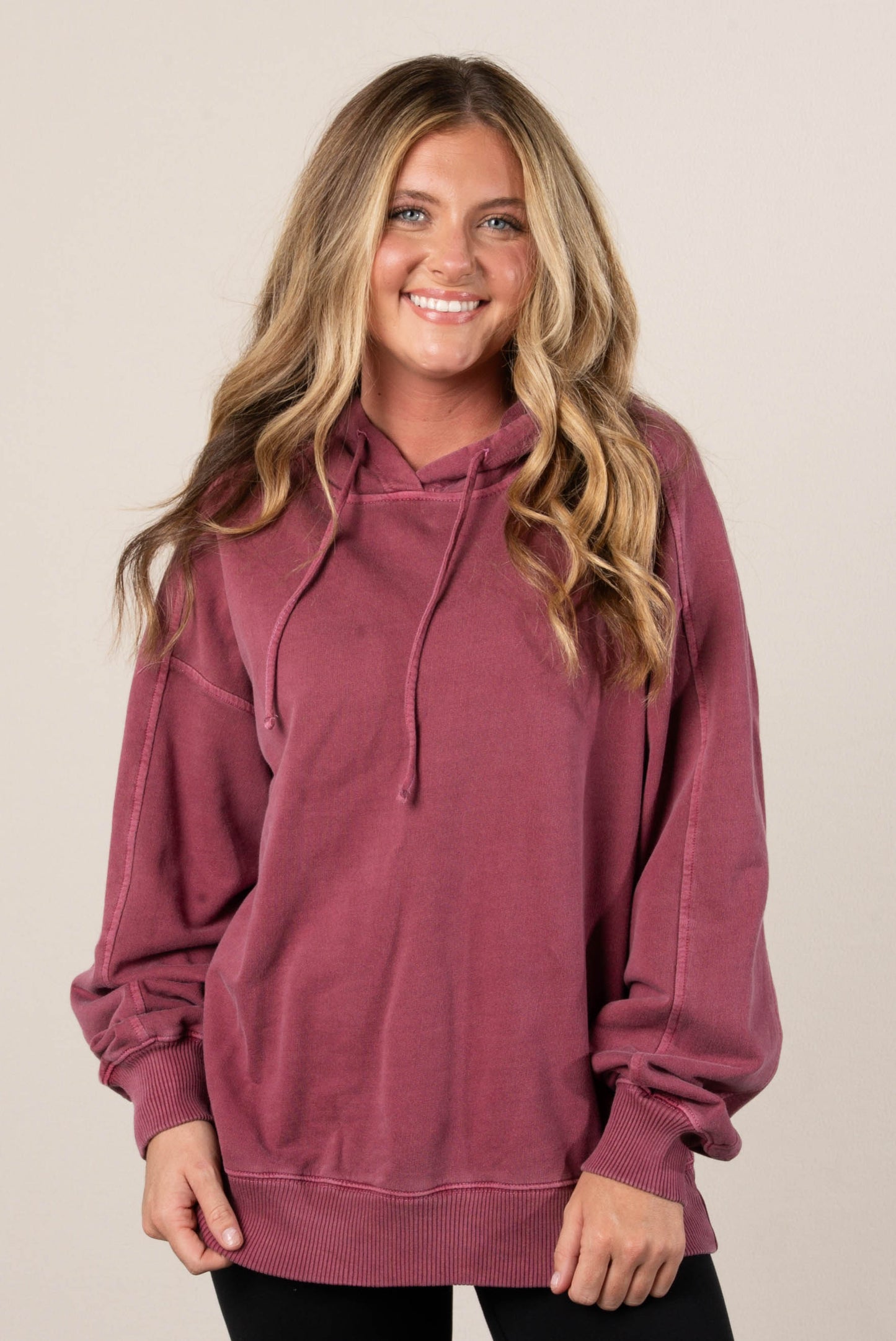 Andi Washed French Terry Hooded Pullover