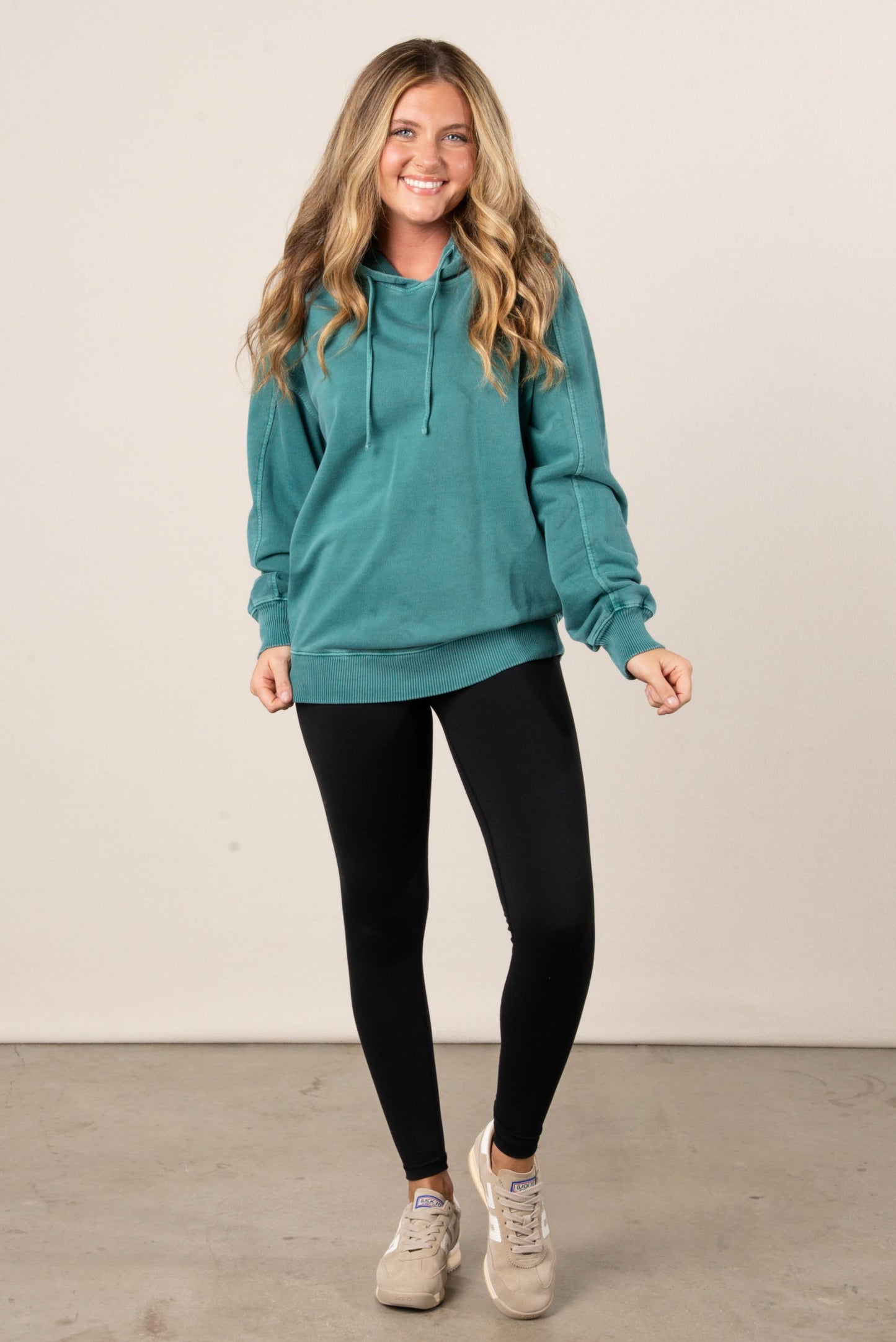 Andi Washed French Terry Hooded Pullover