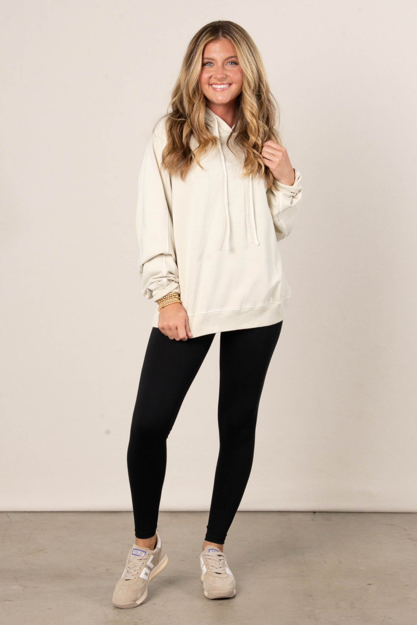 Andi Washed French Terry Hooded Pullover