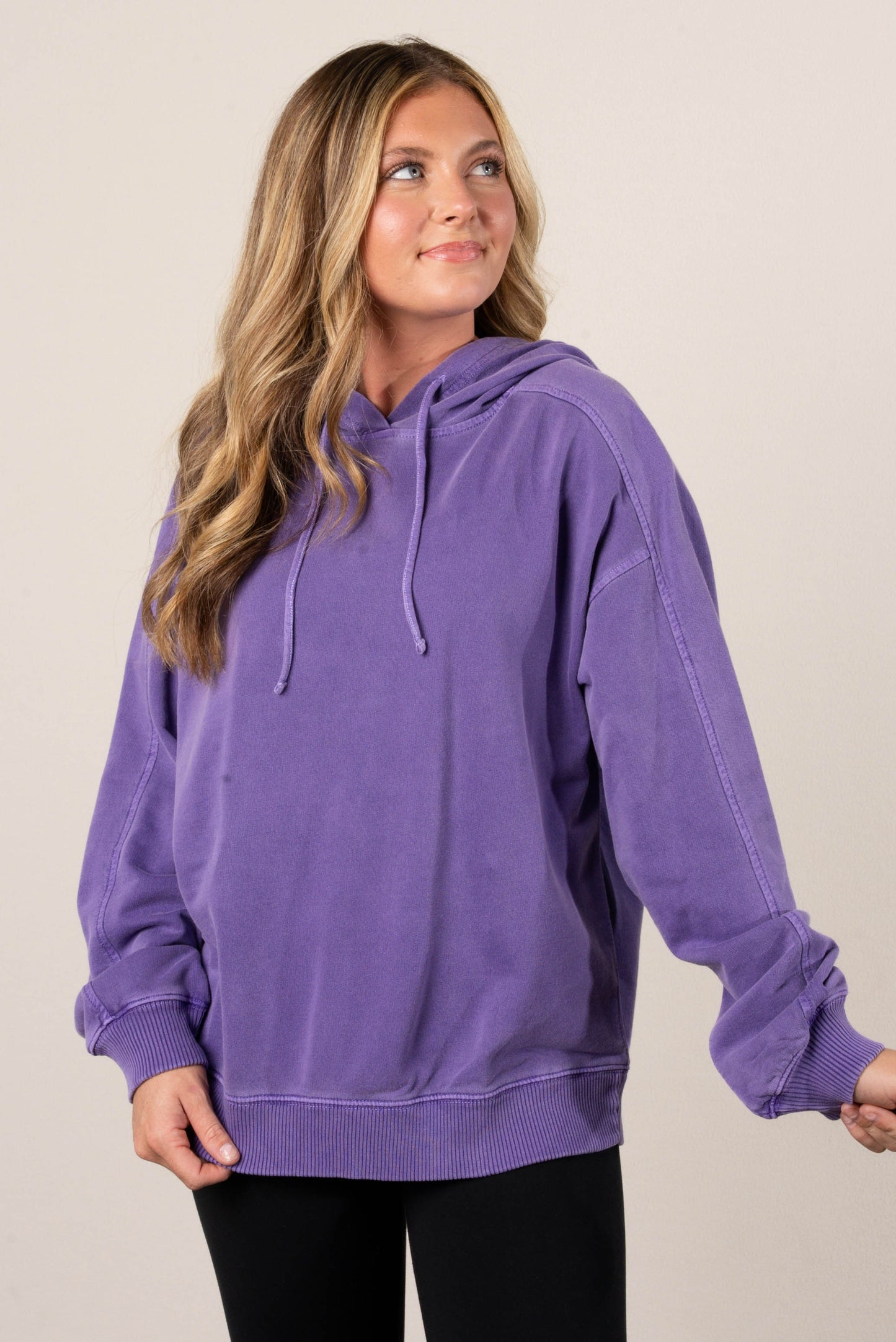 Andi Washed French Terry Hooded Pullover