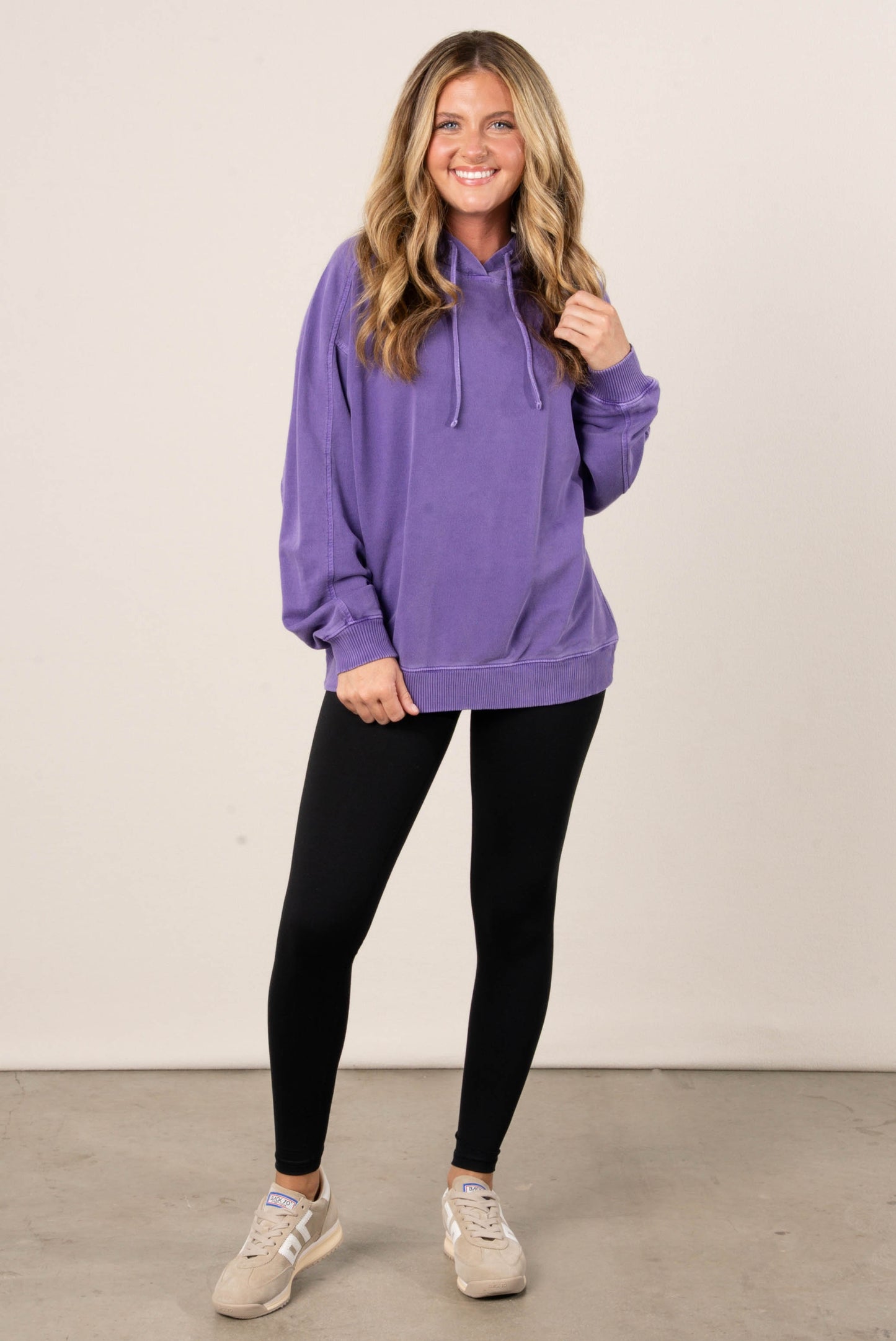 Andi Washed French Terry Hooded Pullover