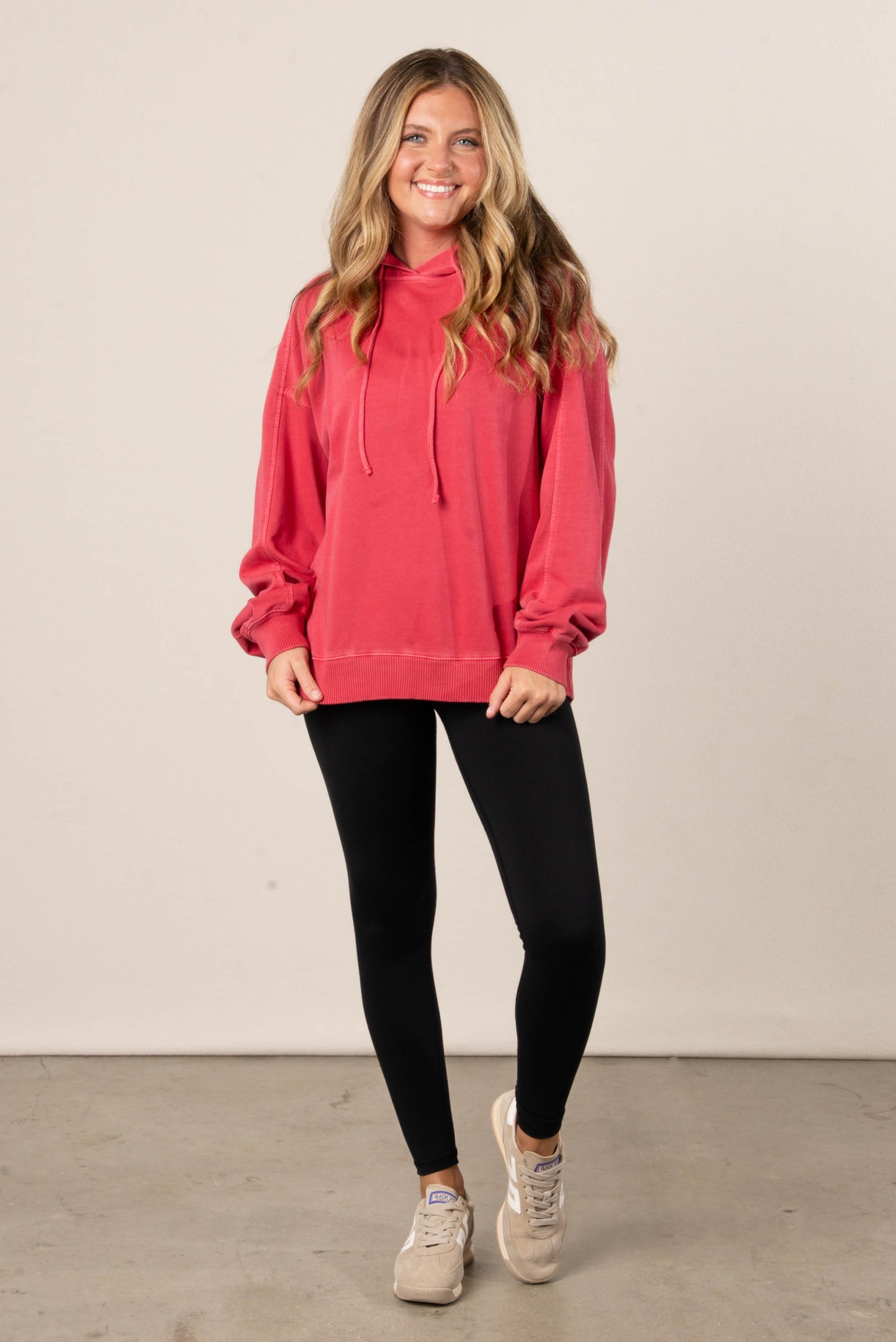Andi Washed French Terry Hooded Pullover