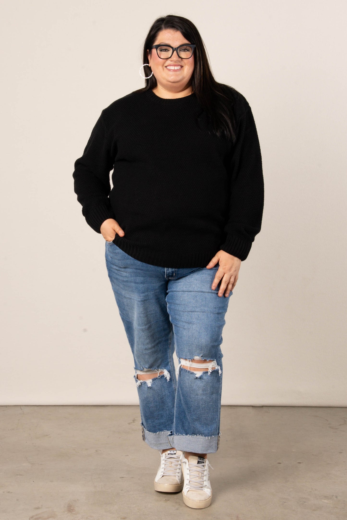 Marta Textured Knit Sweater
