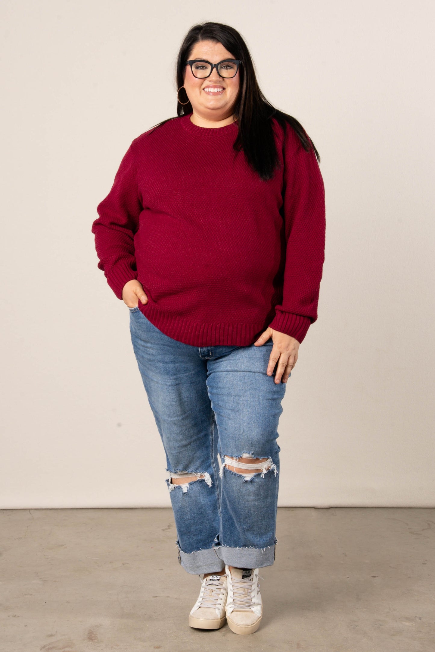 Marta Textured Knit Sweater