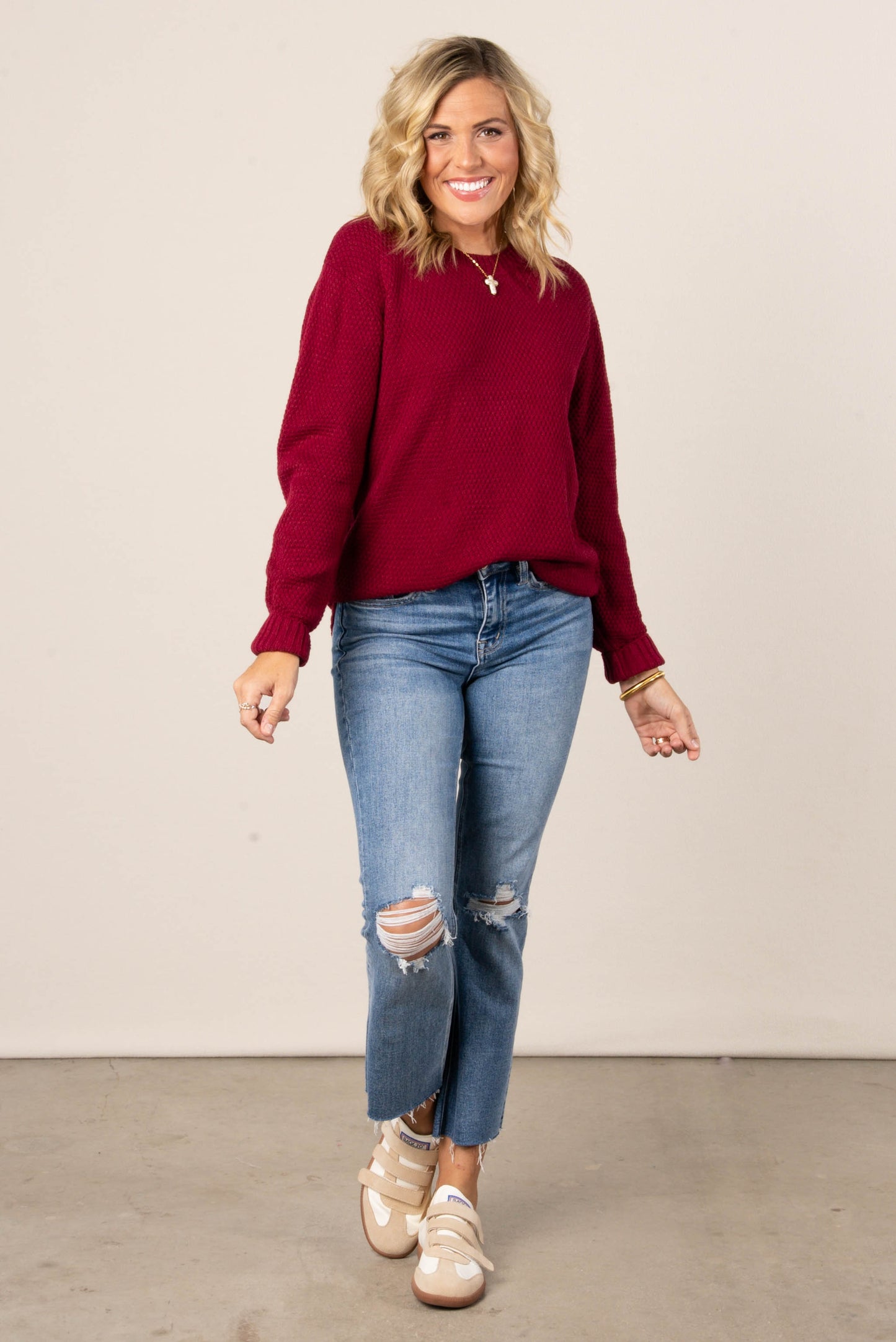 Marta Textured Knit Sweater