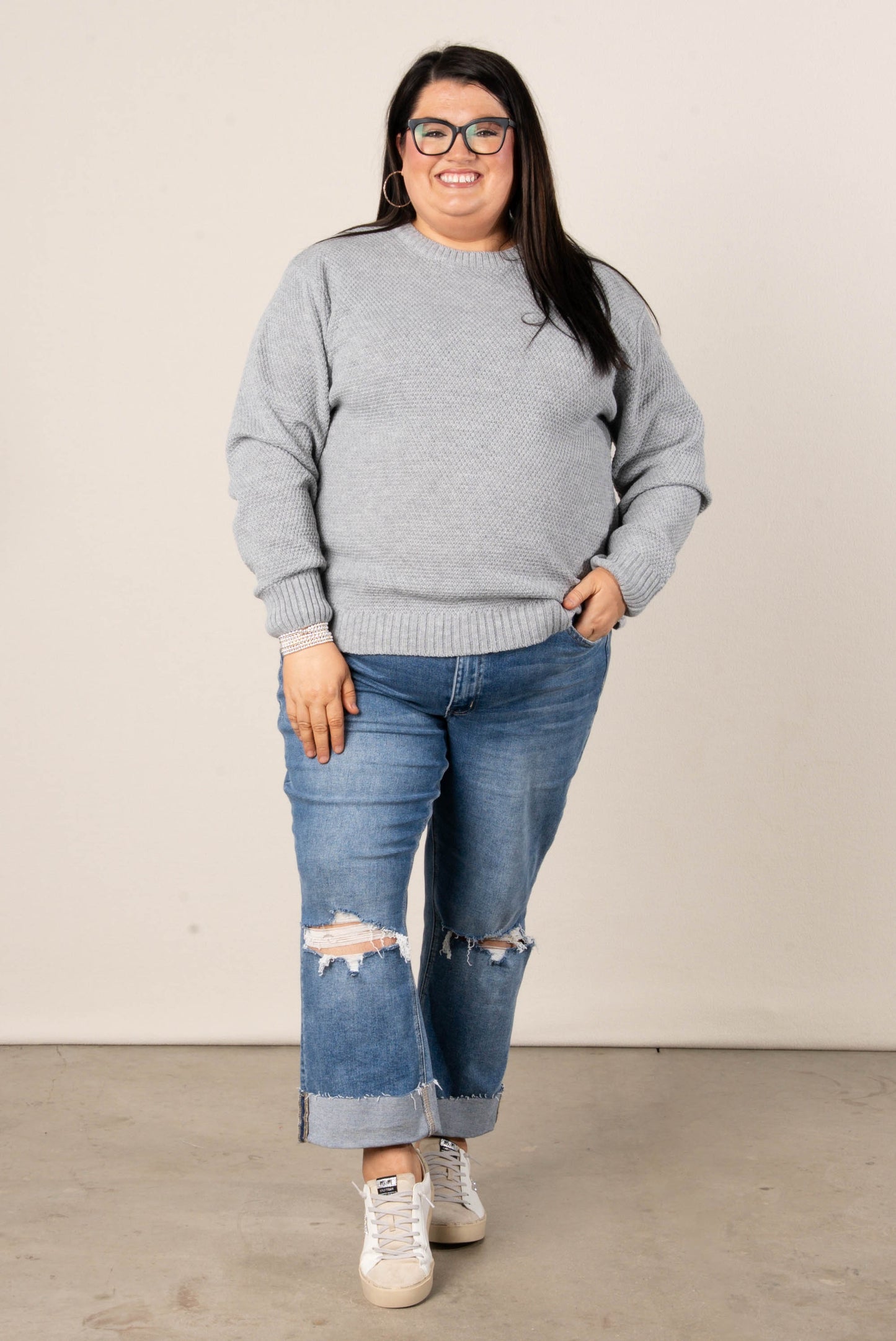 Marta Textured Knit Sweater