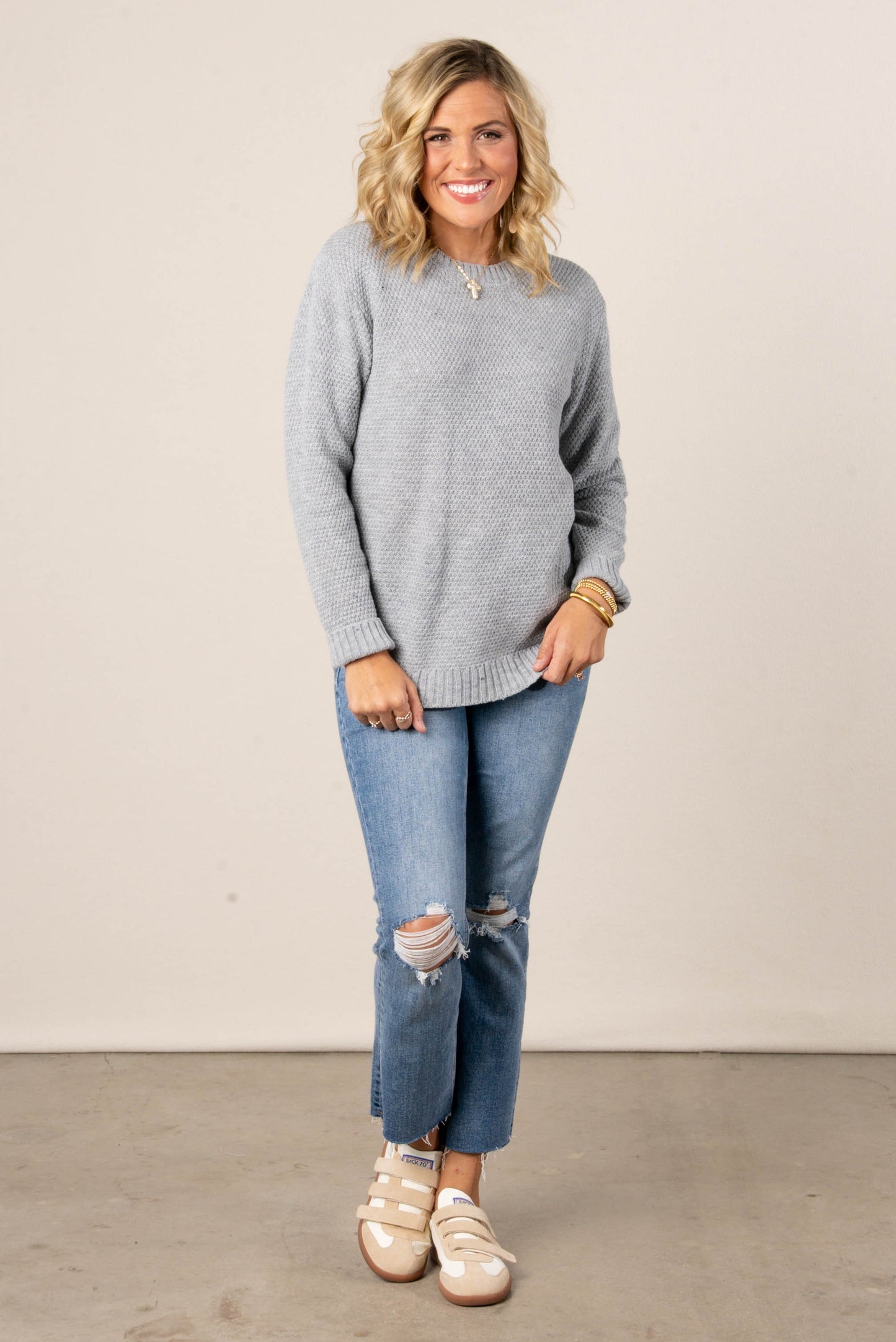 Marta Textured Knit Sweater