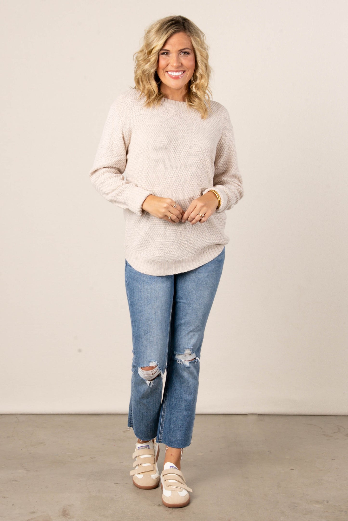 Marta Textured Knit Sweater