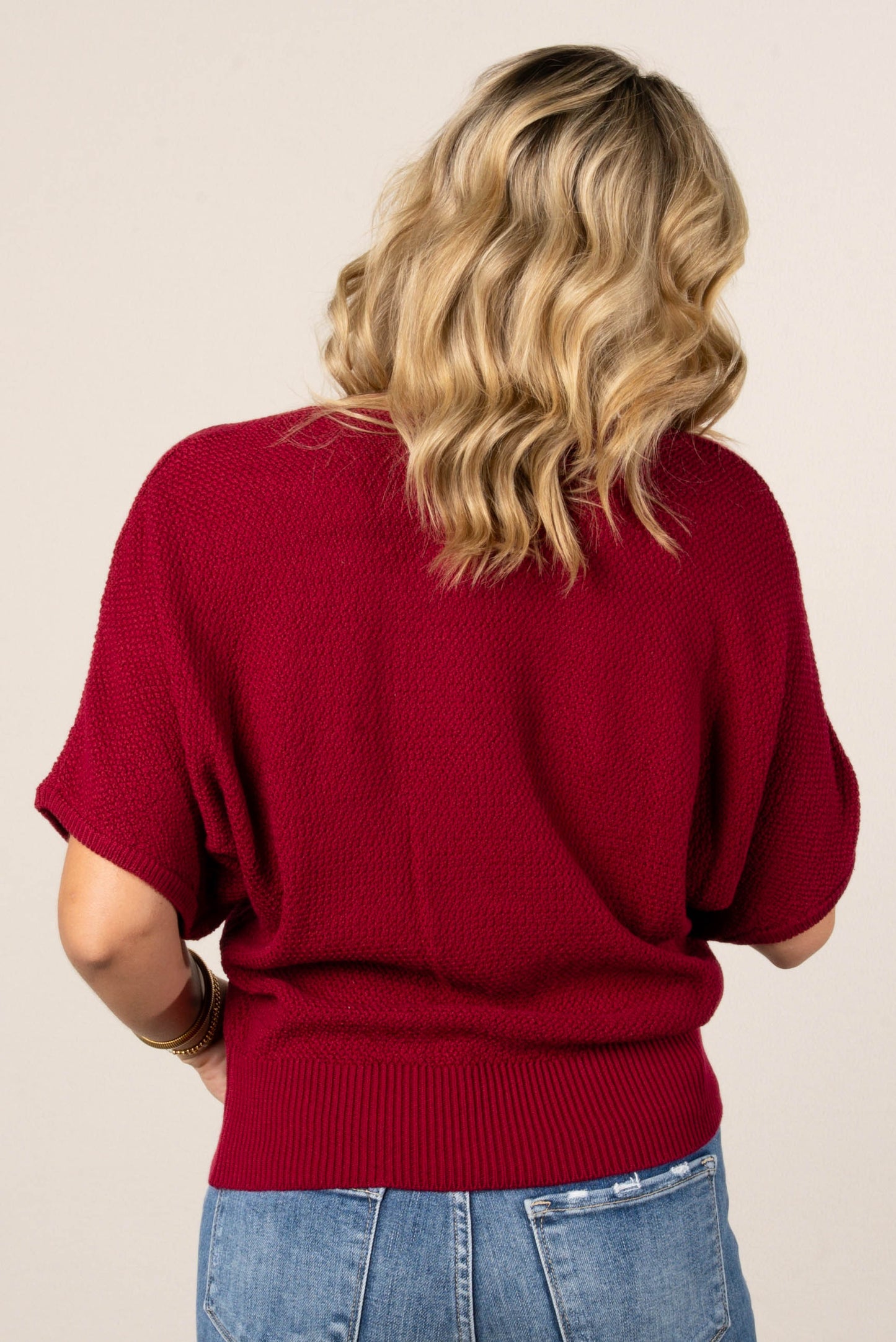 Winnie Textured Knit Dolman Sweater