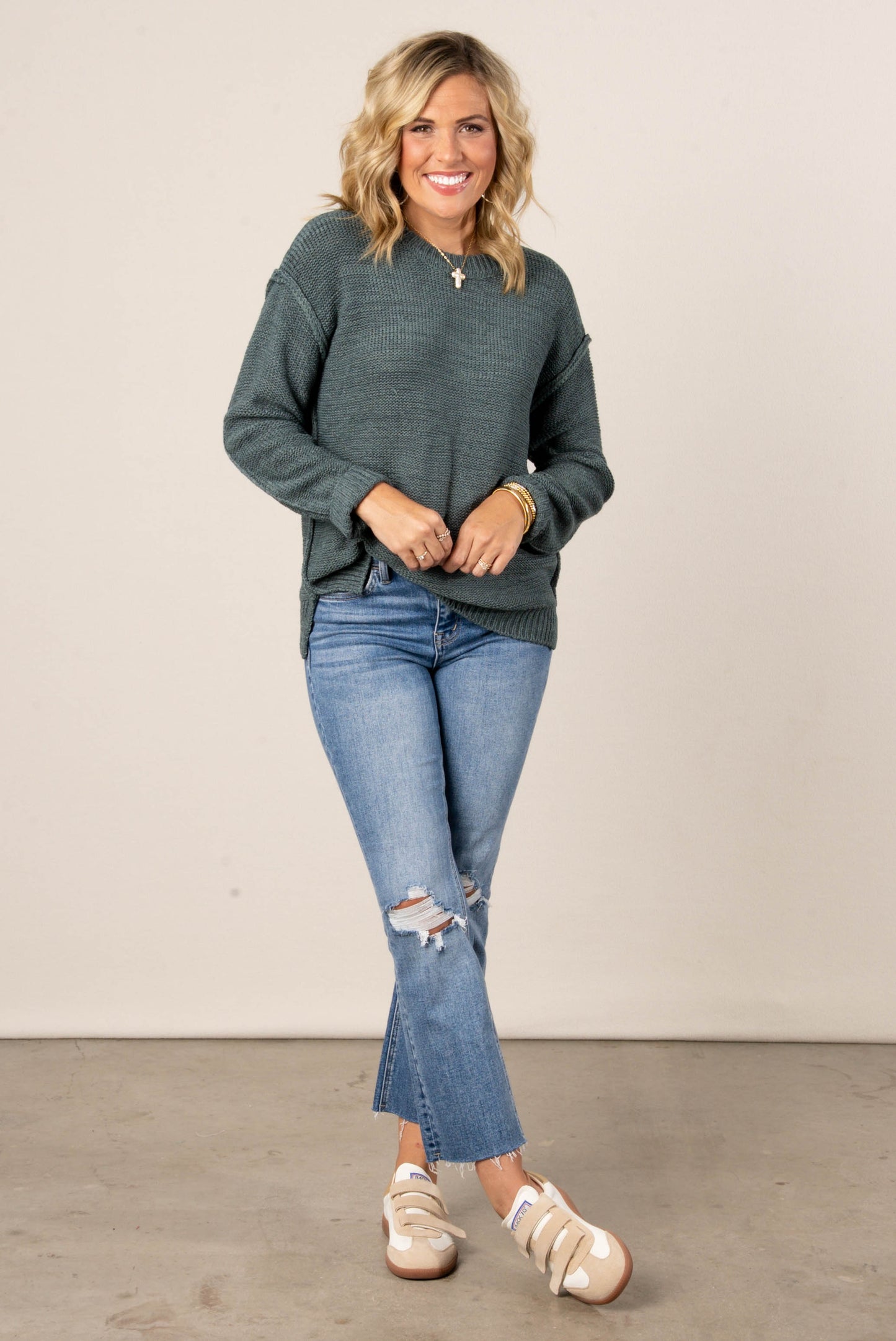 Tawnie Exposed Seam Sweater