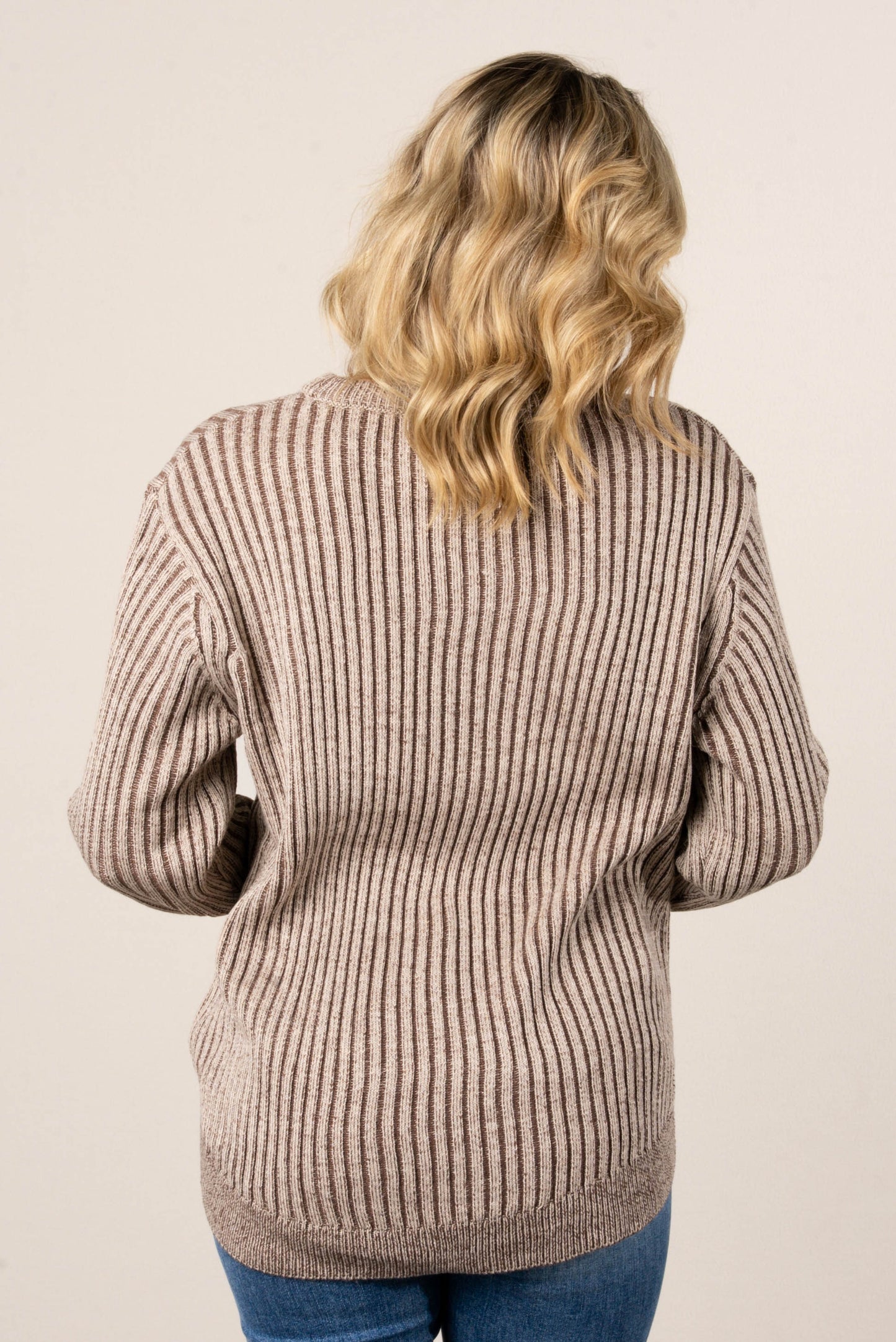 Lainey Two-Tone Rib Knit Sweater