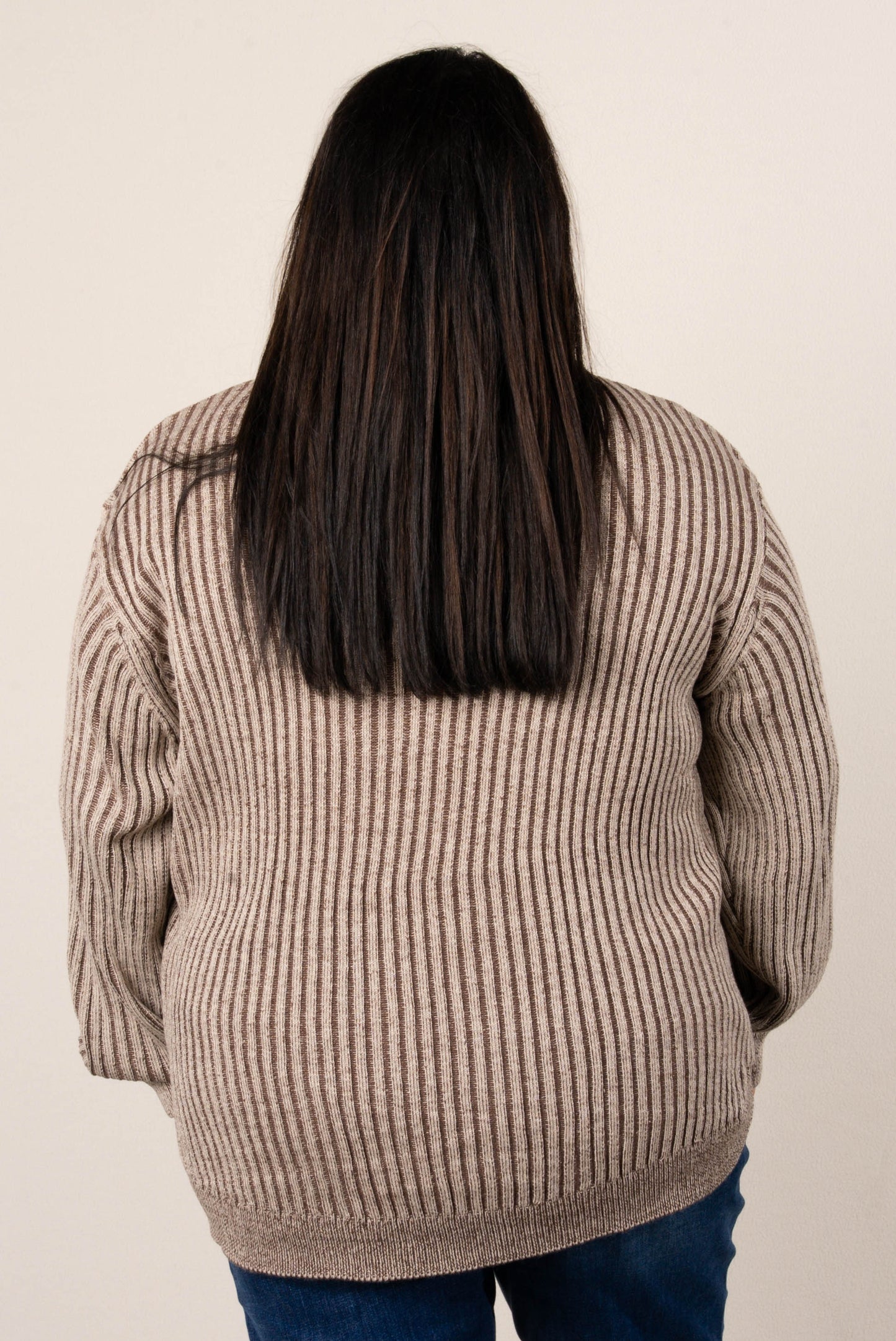 Lainey Two-Tone Rib Knit Sweater