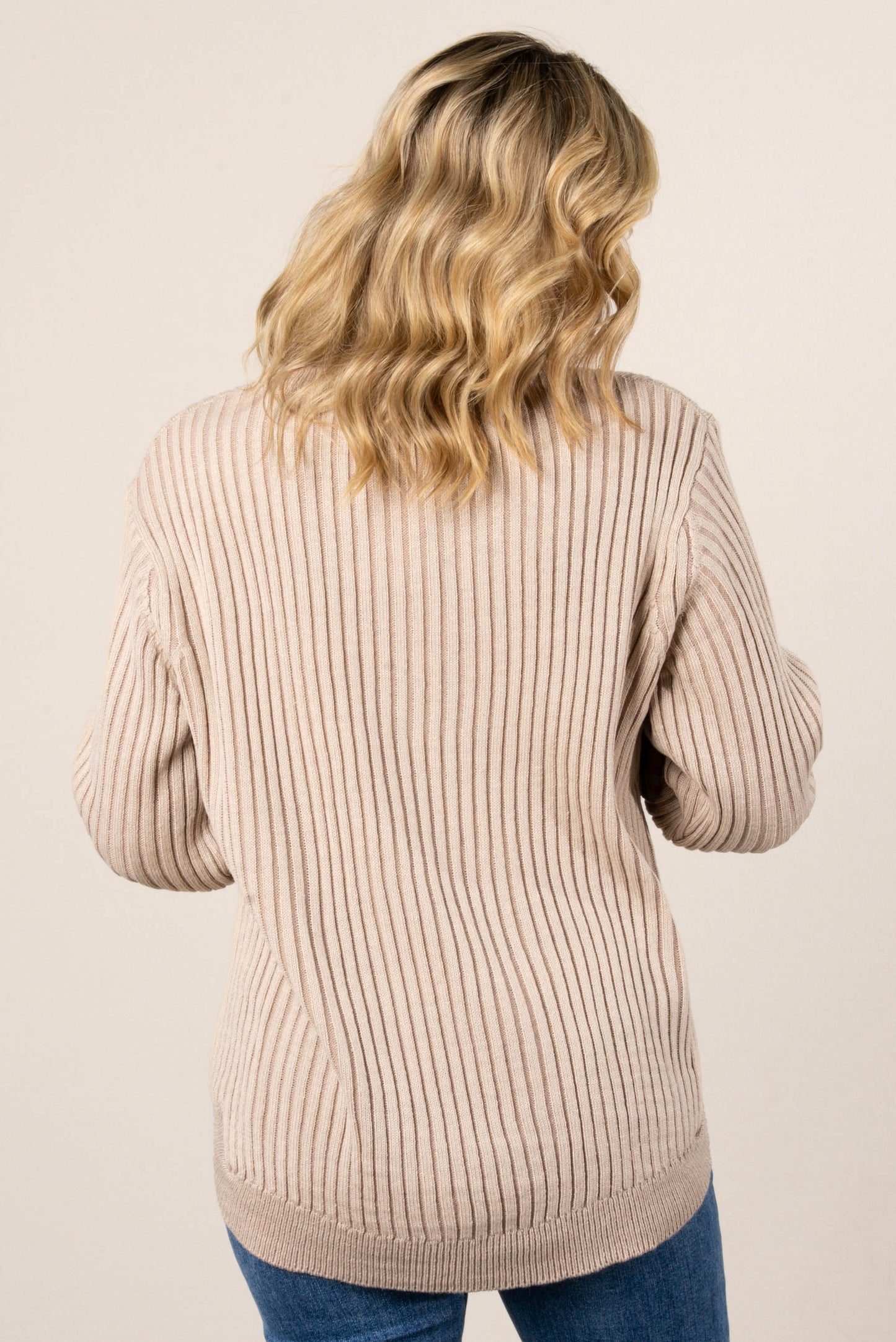 Lainey Two-Tone Rib Knit Sweater