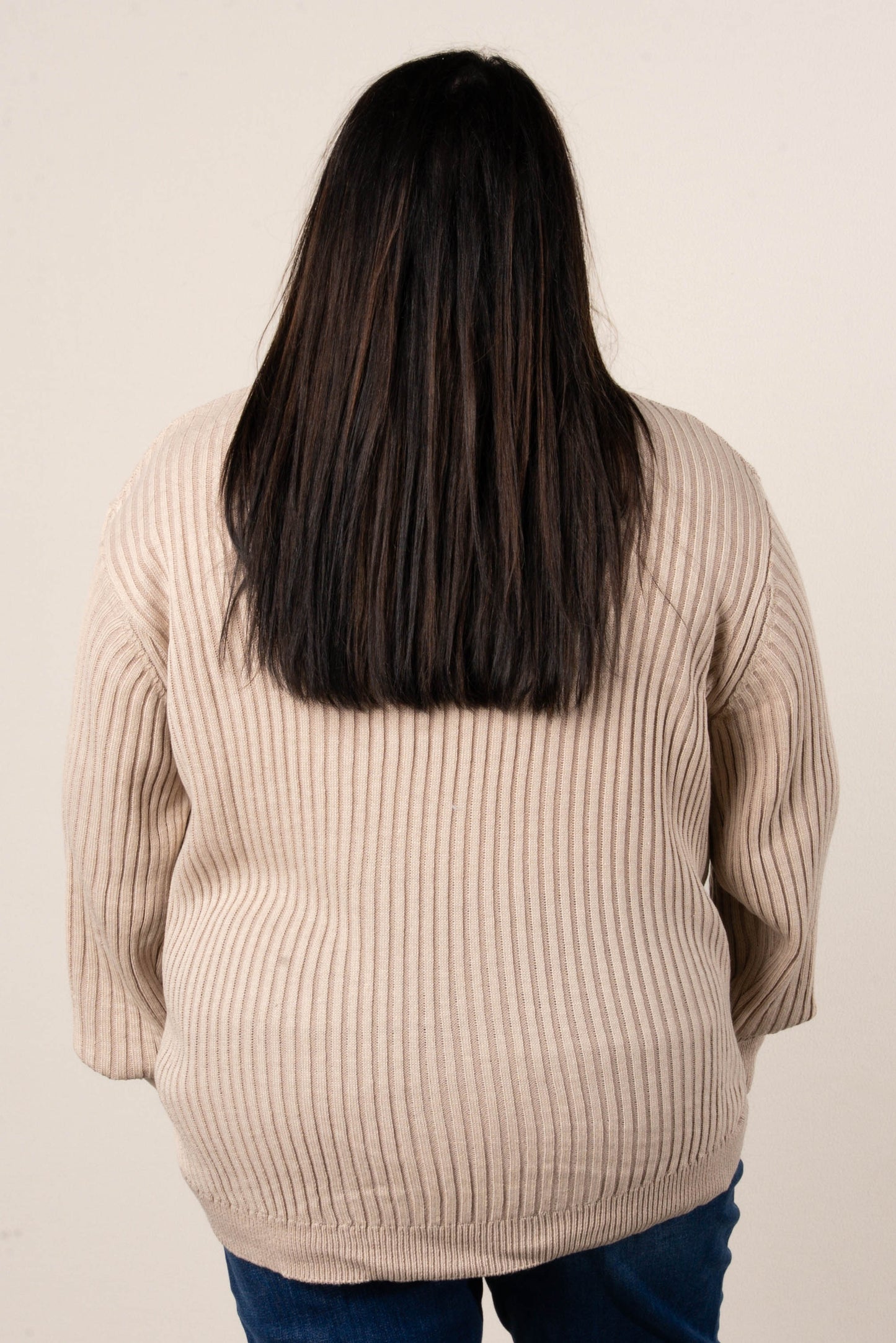 Lainey Two-Tone Rib Knit Sweater