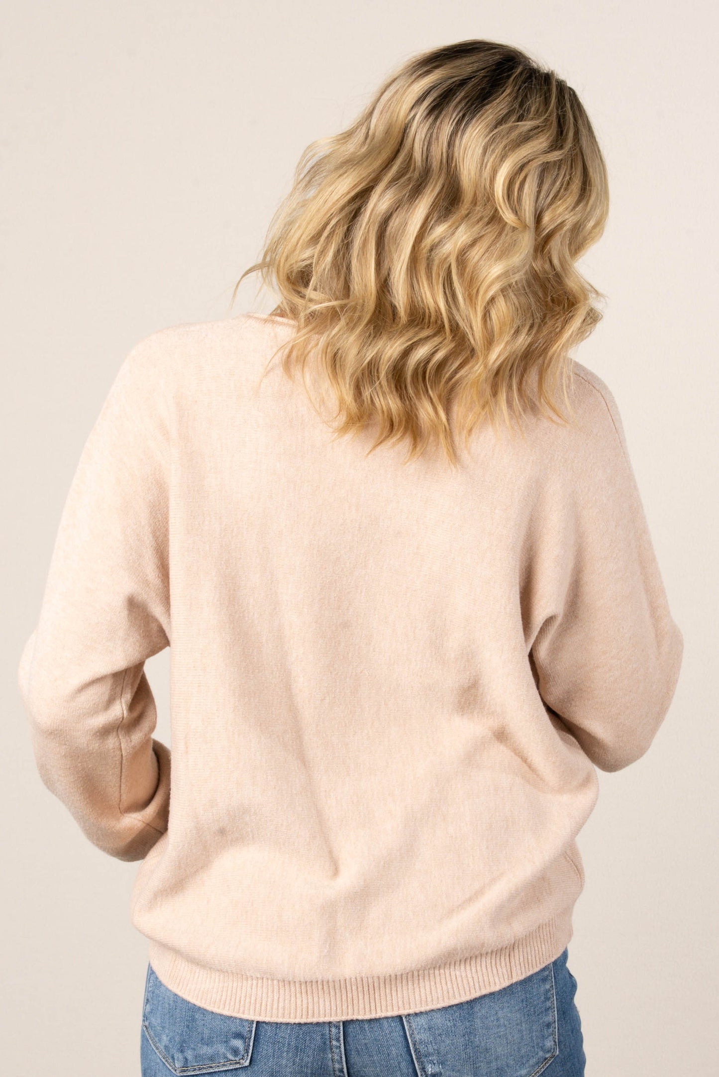 Naomi Front Seamed Hi-Lo Sweater