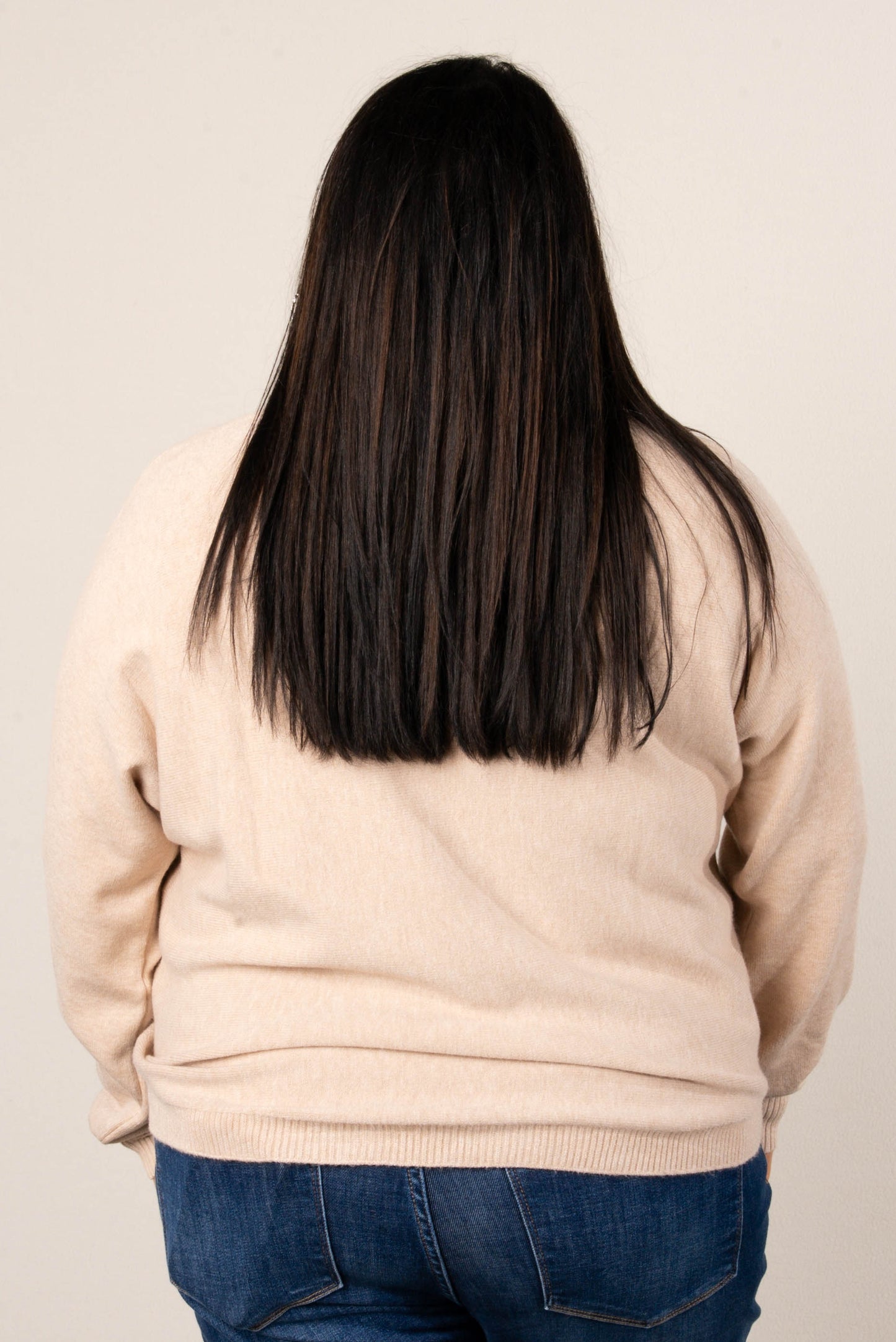 Naomi Front Seamed Hi-Lo Sweater