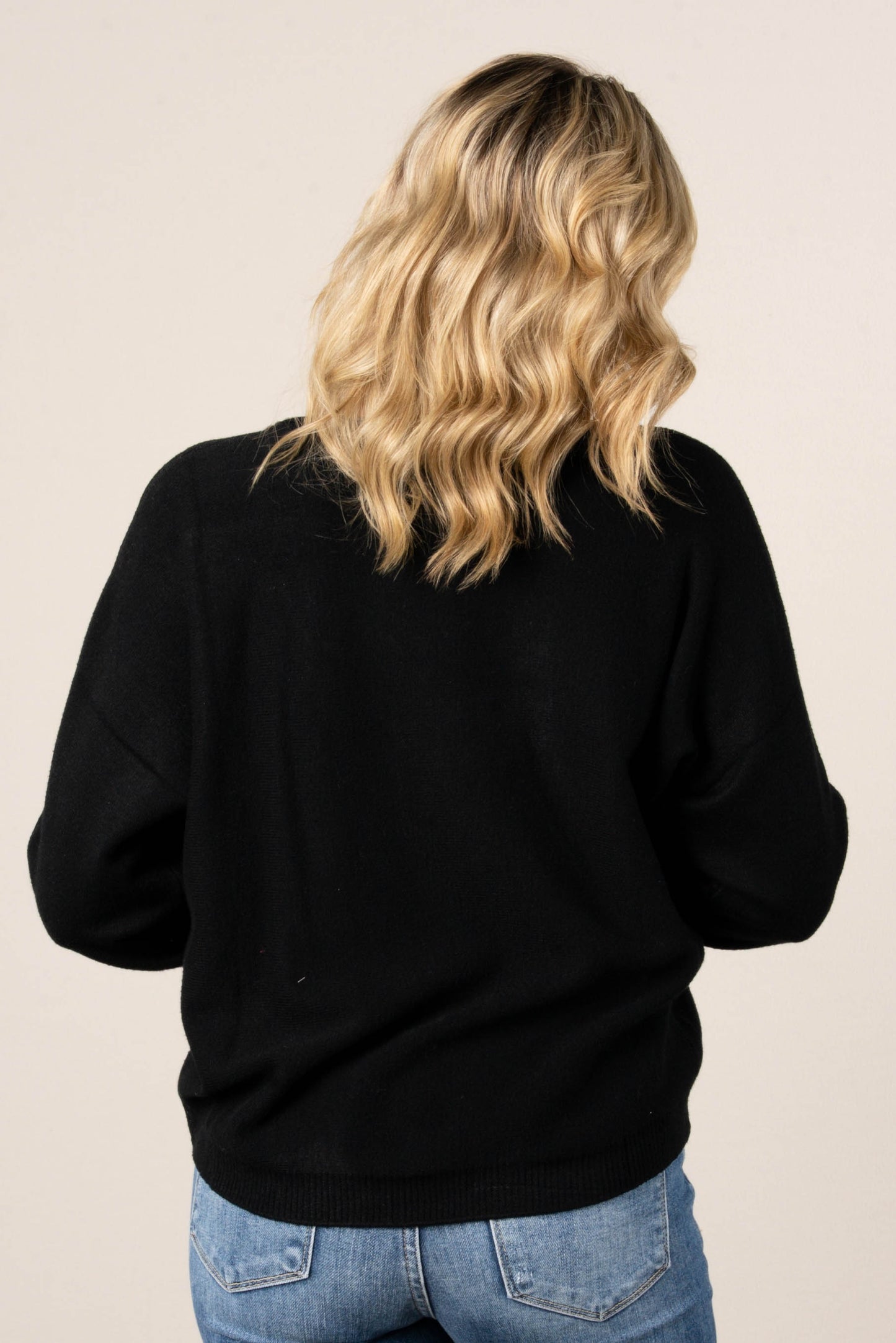 Naomi Front Seamed Hi-Lo Sweater