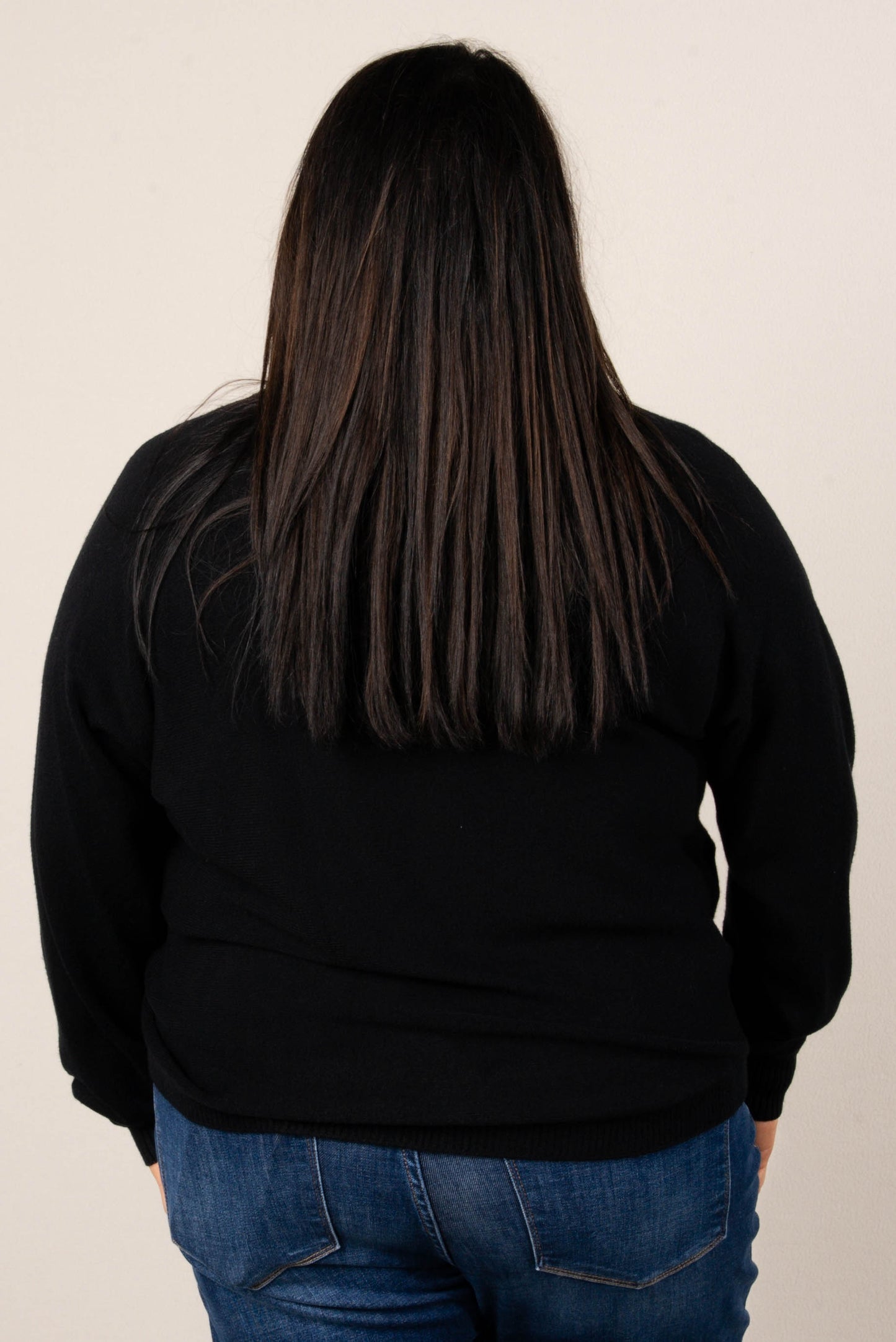Naomi Front Seamed Hi-Lo Sweater