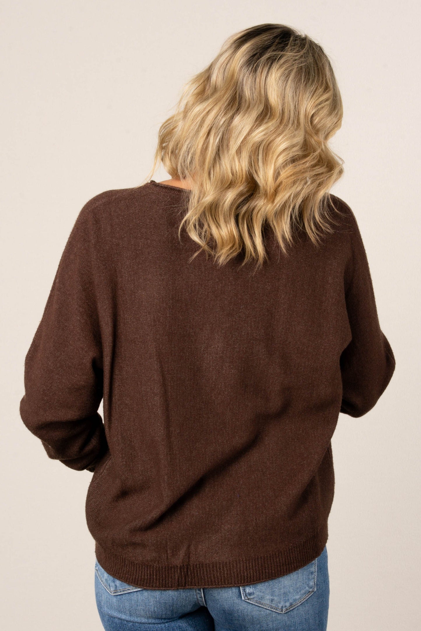 Naomi Front Seamed Hi-Lo Sweater