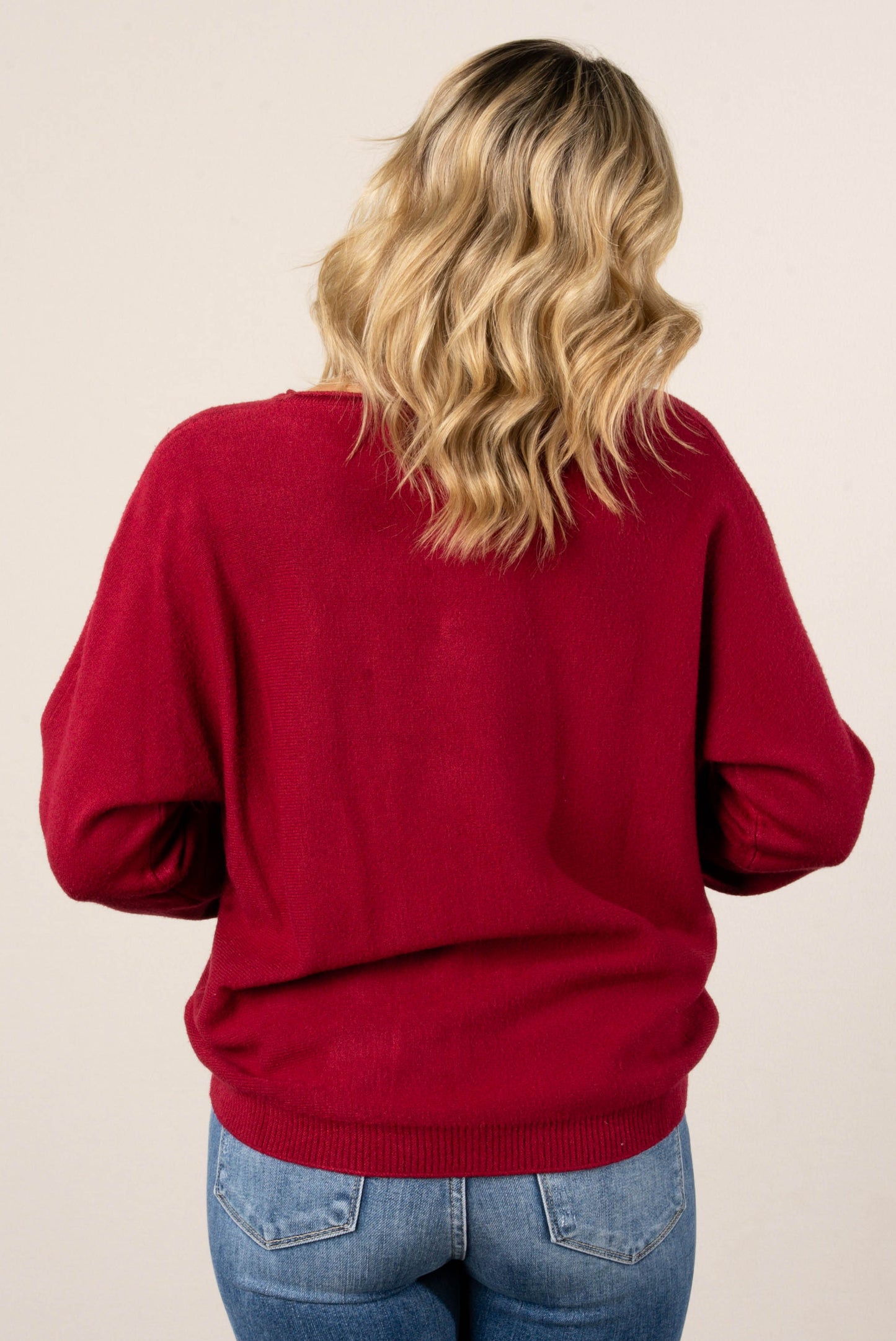 Naomi Front Seamed Hi-Lo Sweater