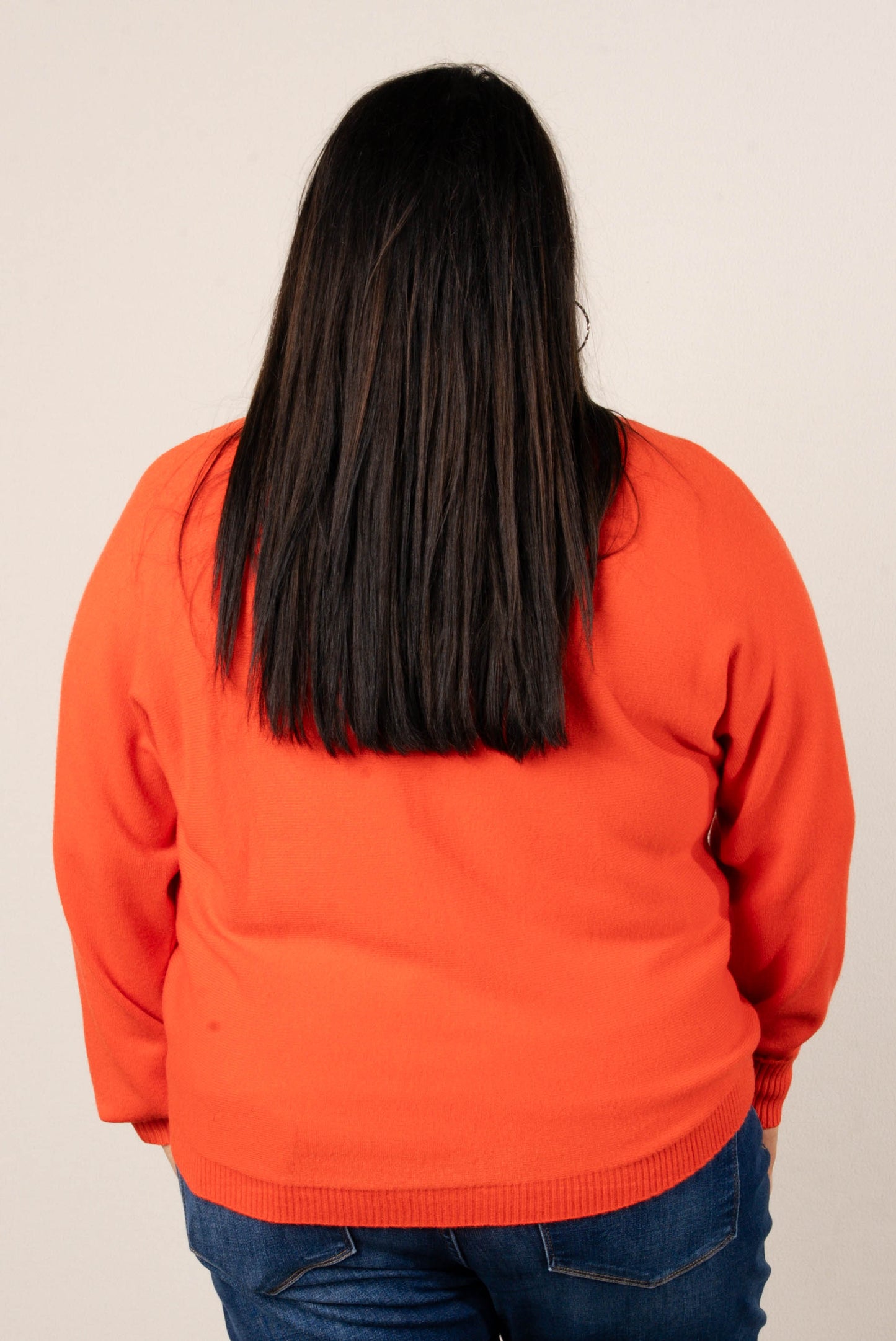 Naomi Front Seamed Hi-Lo Sweater
