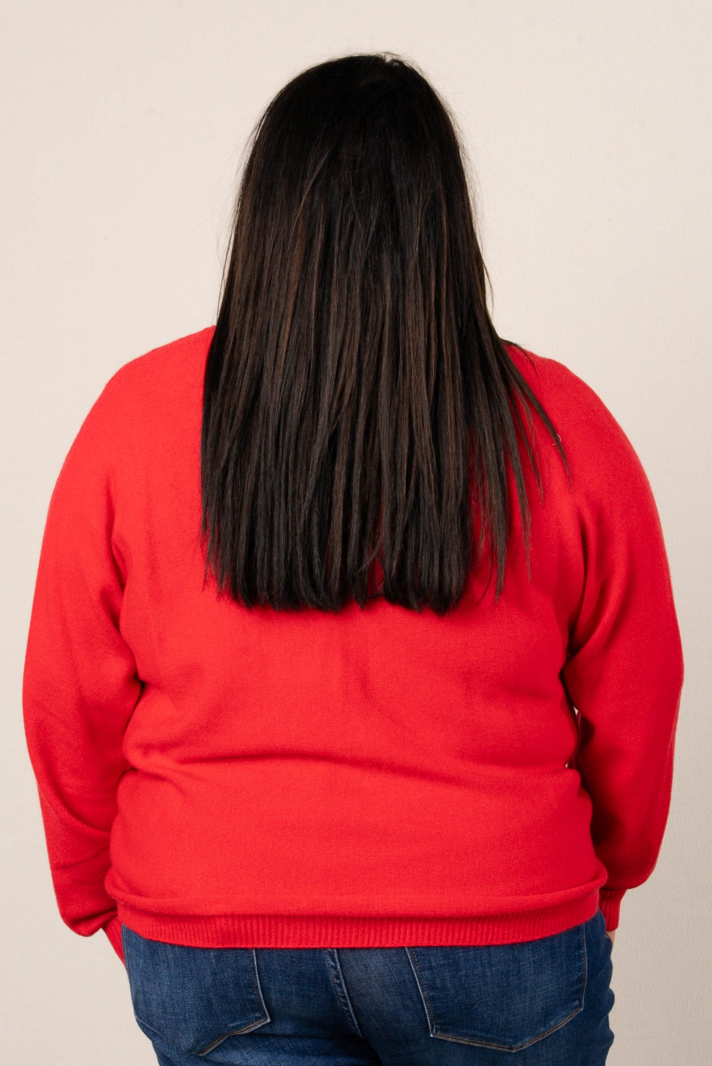 Naomi Front Seamed Hi-Lo Sweater