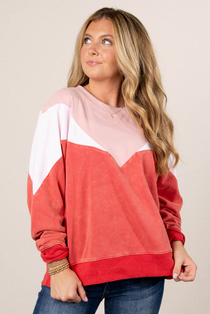 Chevy Washed Color Block Pullover