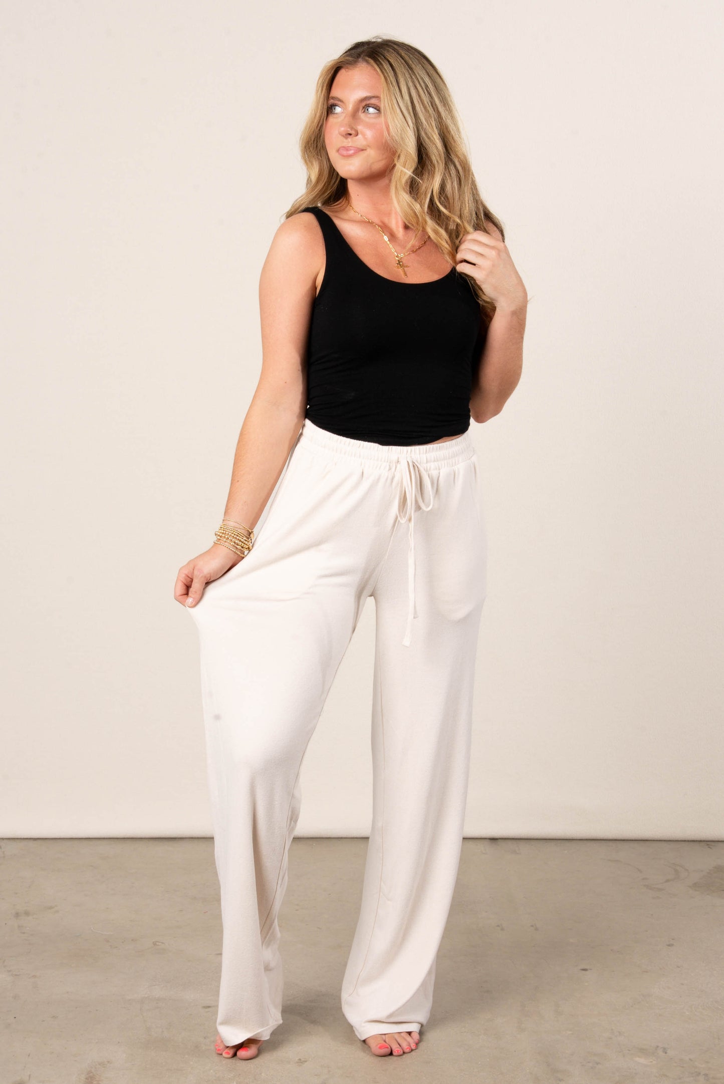 Josie Melange Drawstring Lounge Pants