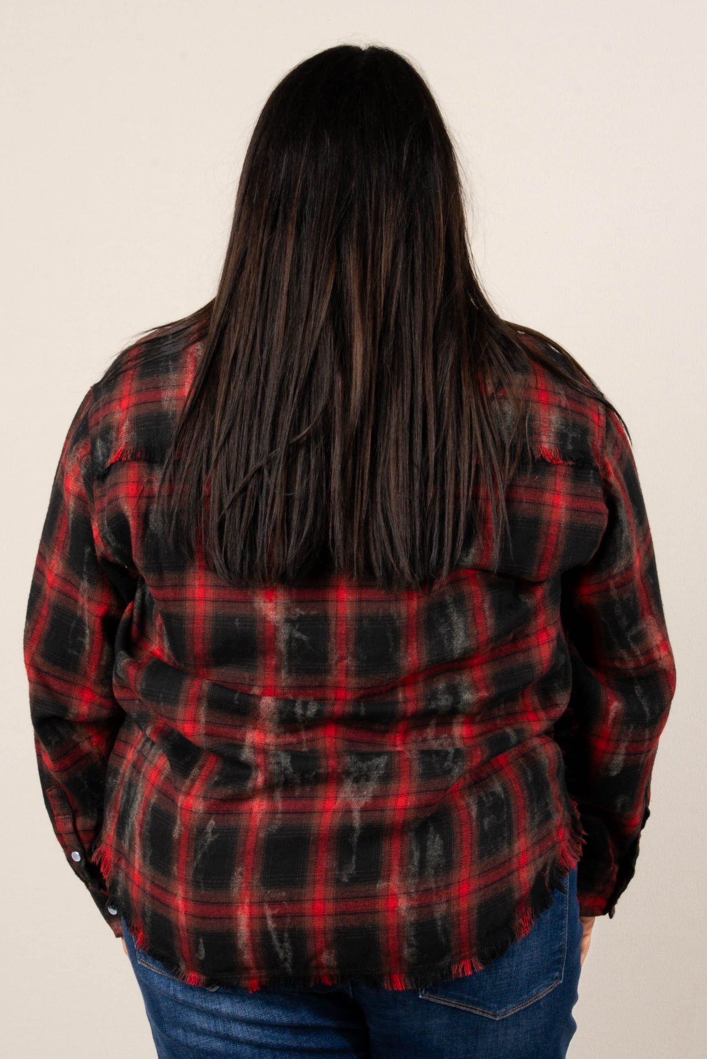 Aubrey Washed Plaid Snap Up Shirt