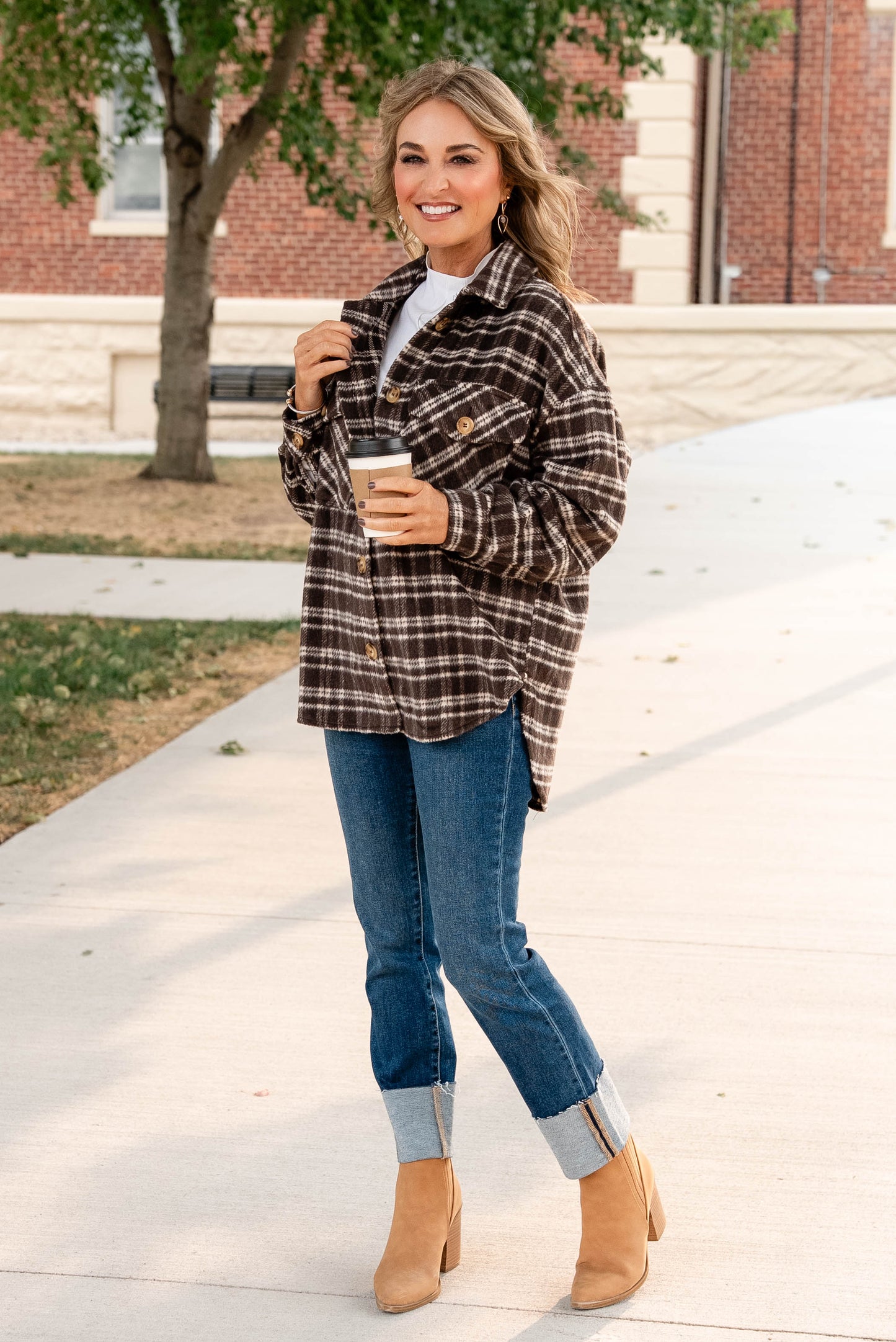 Jenny Brushed Plaid Shacket