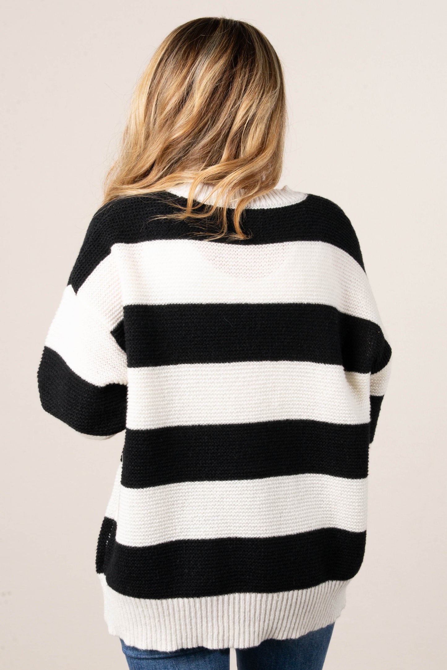 Savannah Striped Drop Shoulder Sweater