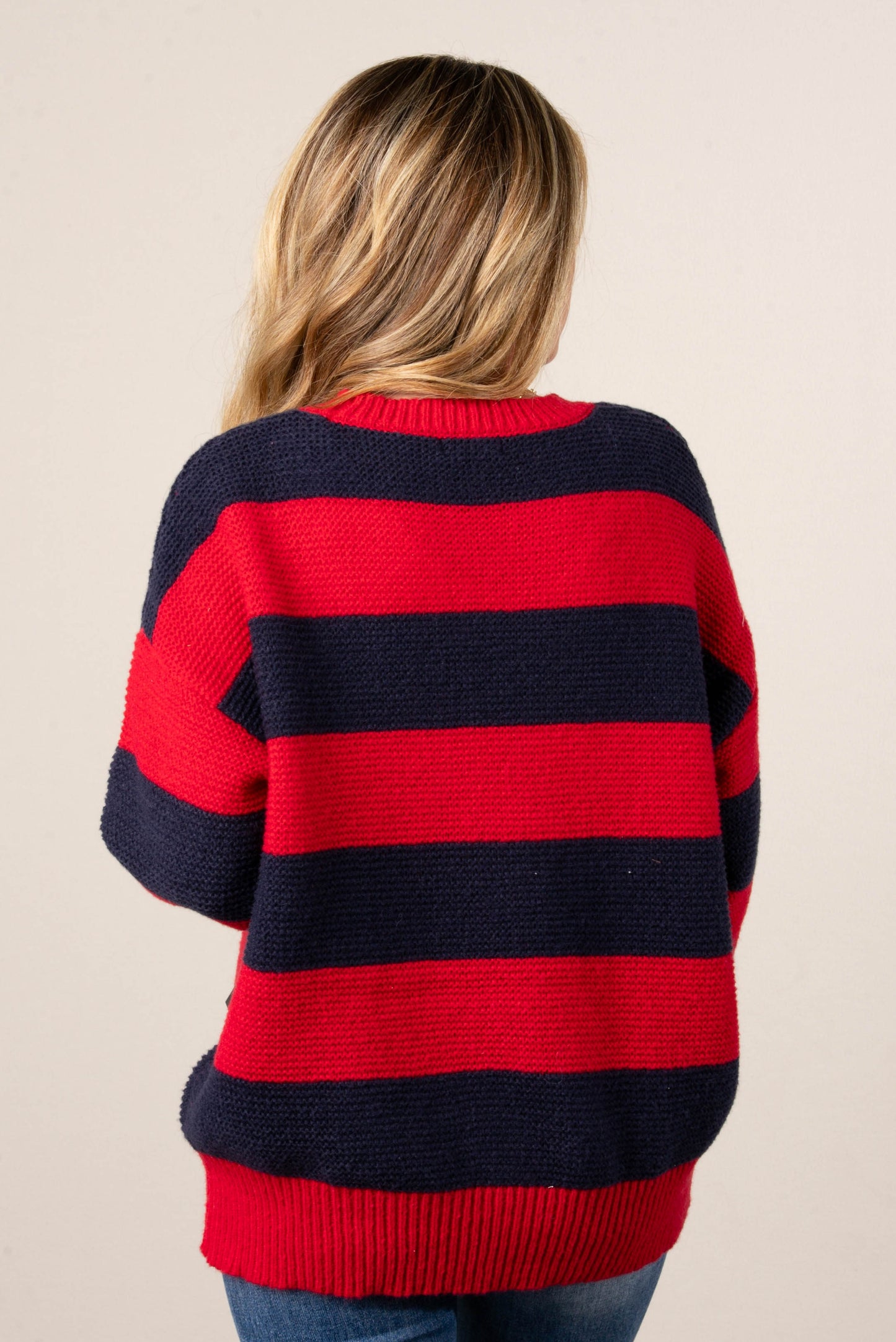 Savannah Striped Drop Shoulder Sweater