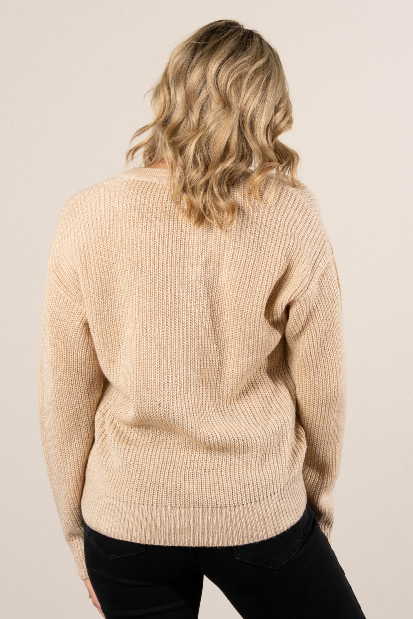 Brooklyn V-Neck Henley Sweater