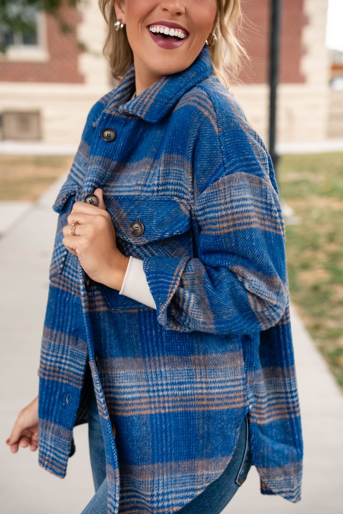Everleigh Brushed Plaid Shacket
