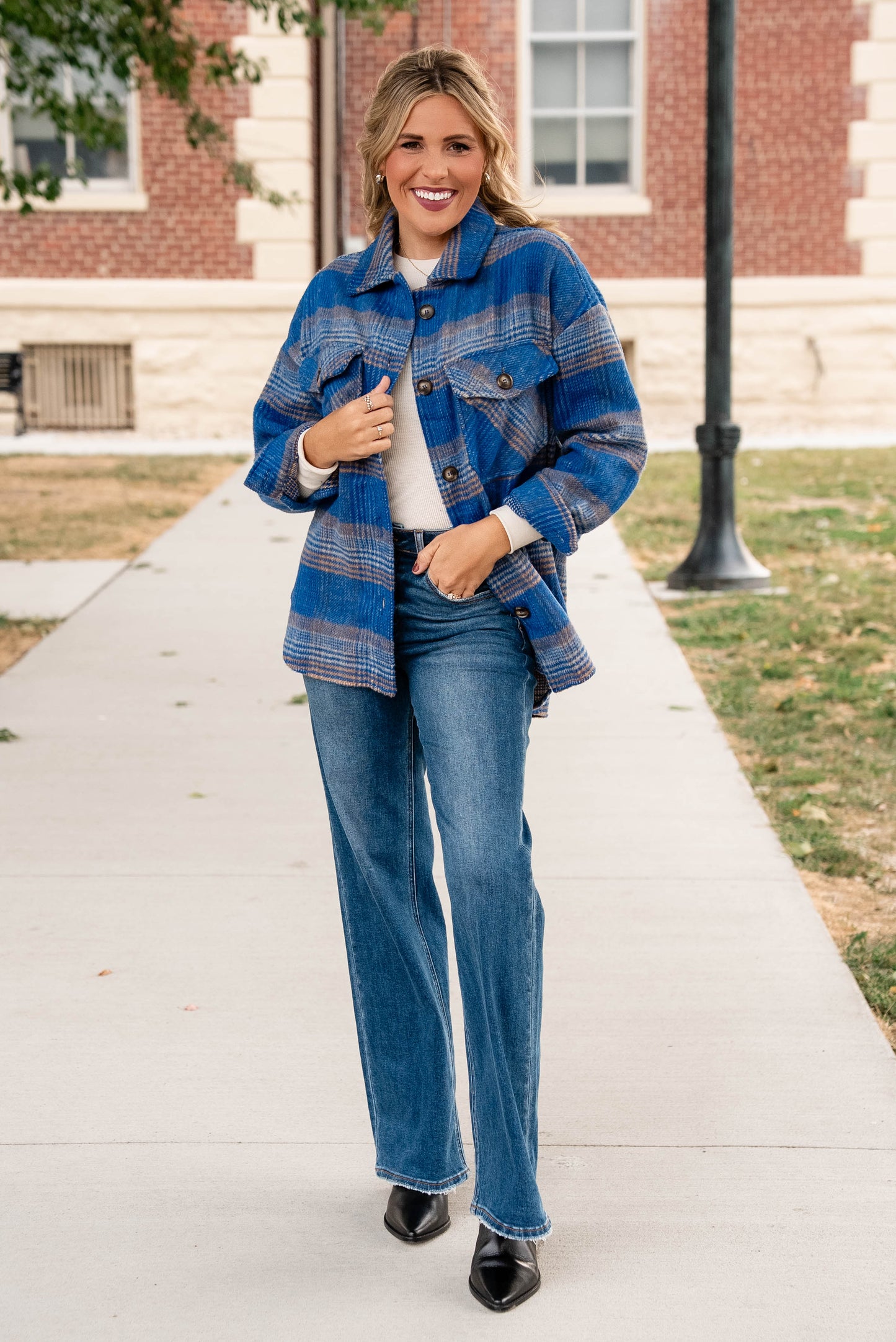 Everleigh Brushed Plaid Shacket