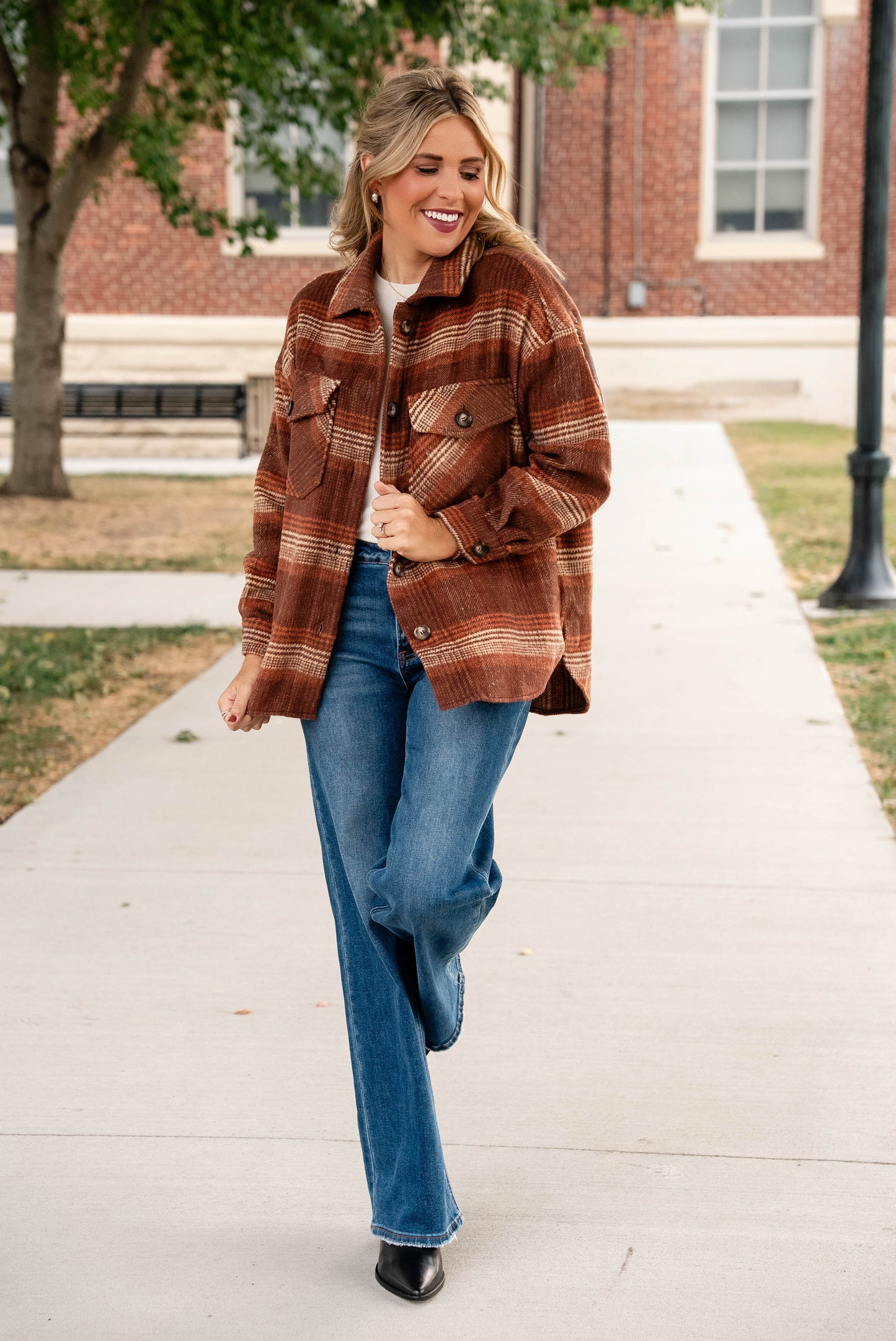 Everleigh Brushed Plaid Shacket