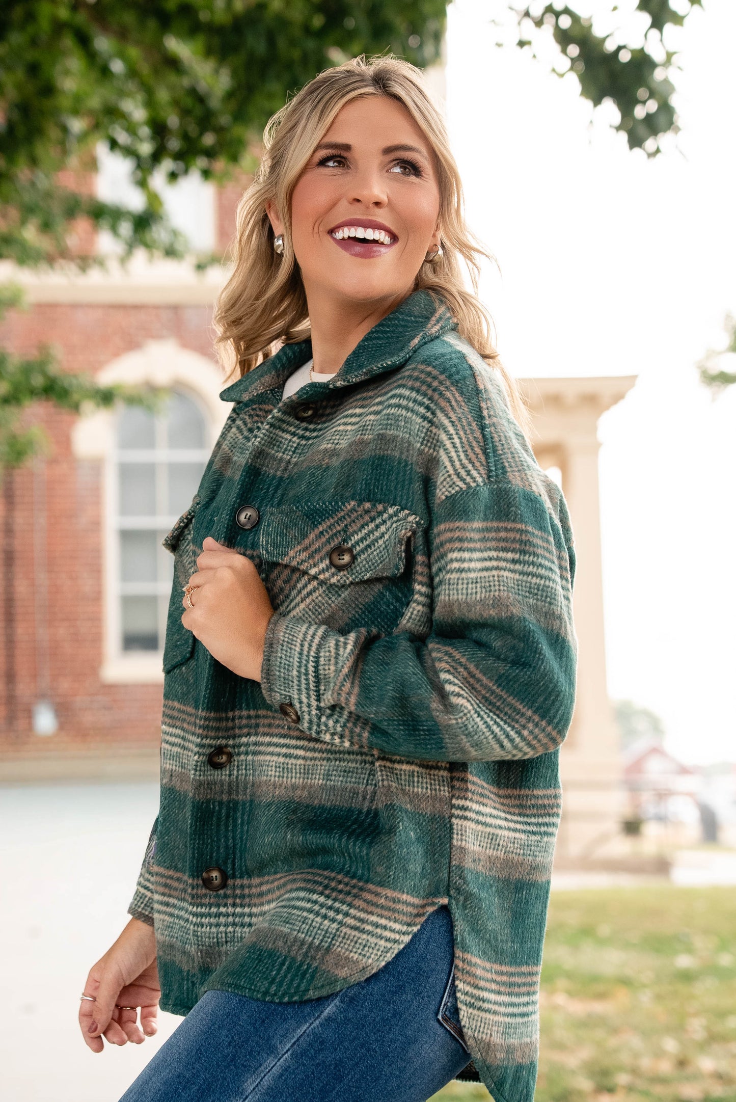 Everleigh Brushed Plaid Shacket